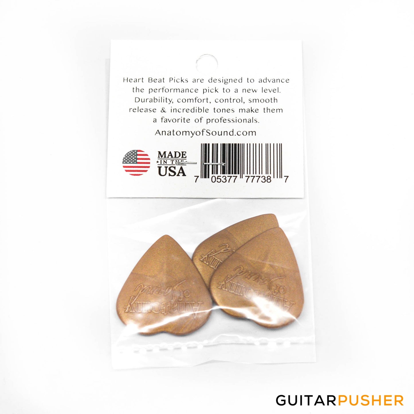 Anatomy of Sound Heart Beat Embossed Jazz Medium Brown 3-pack (705377777387)