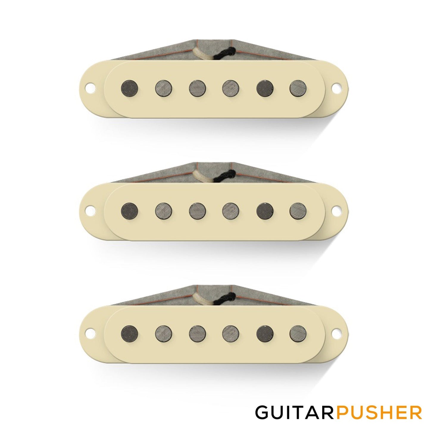 Bareknuckle Strat Irish Tour Calibrated Set, 6-string Vintage Staggered, RWRP, Cream
