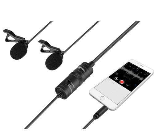 BOYA BY-M1DM Dual Omni-Directional Lavalier Microphone
