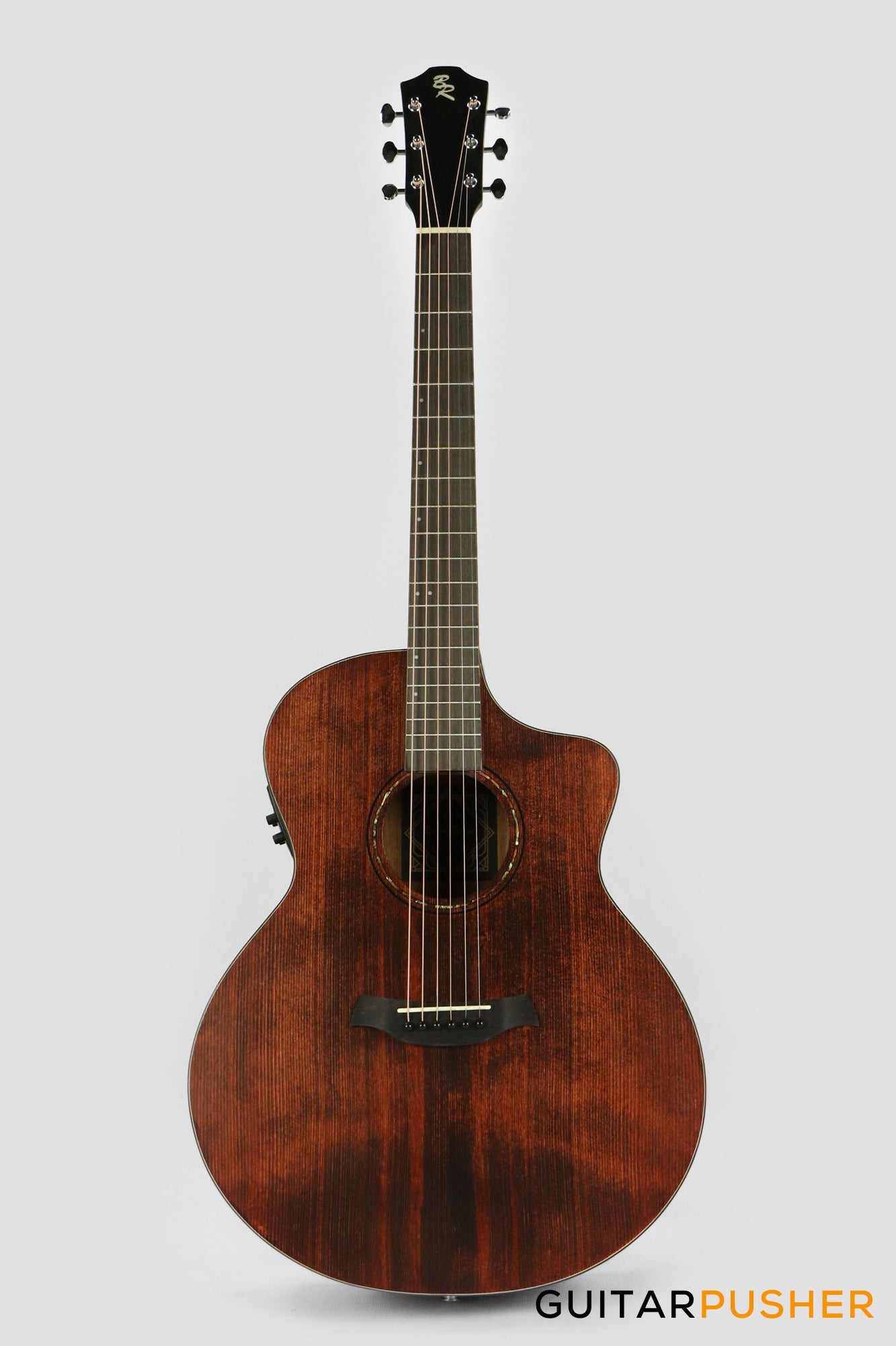 Baton Rouge X11S/FJE-AB Solid Spruce Top/Mahogany Folk Jumbo Acoustic-Electric Guitar - Antique Brown