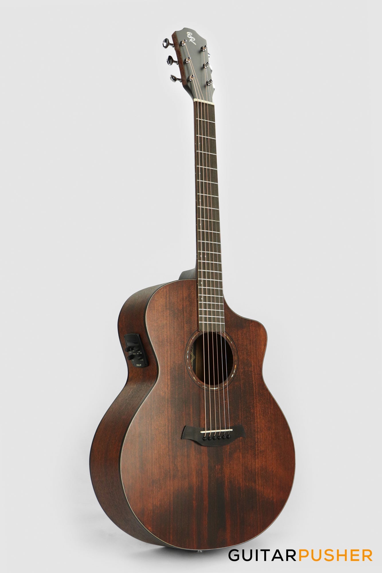 Baton Rouge X11S/FJE-AB Solid Spruce Top/Mahogany Folk Jumbo Acoustic-Electric Guitar - Antique Brown