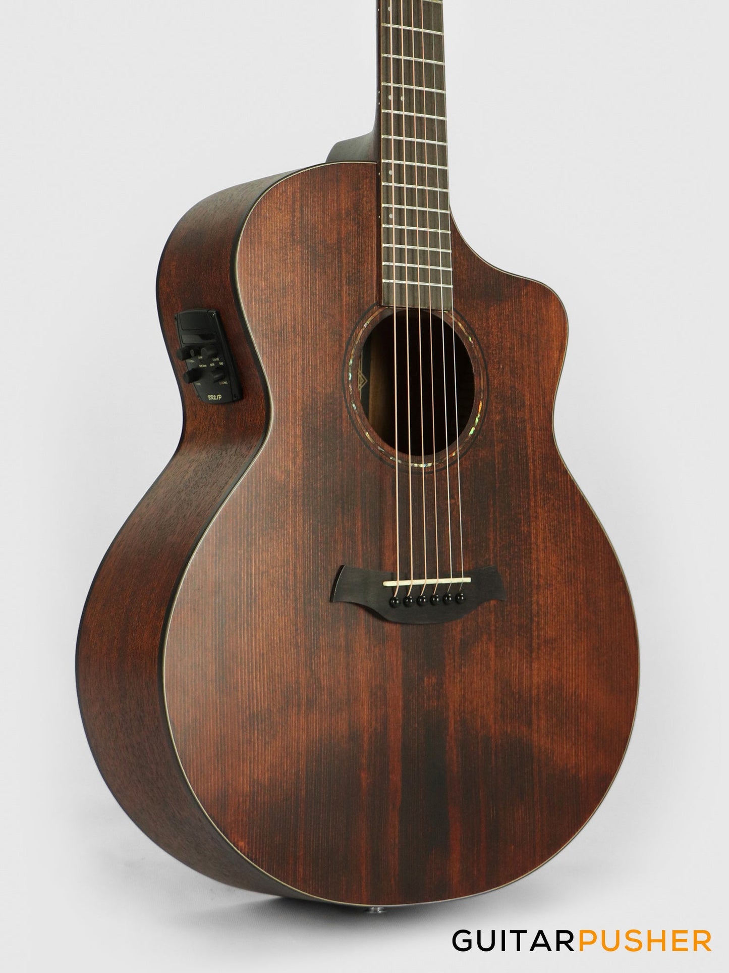 Baton Rouge X11S/FJE-AB Solid Spruce Top/Mahogany Folk Jumbo Acoustic-Electric Guitar - Antique Brown