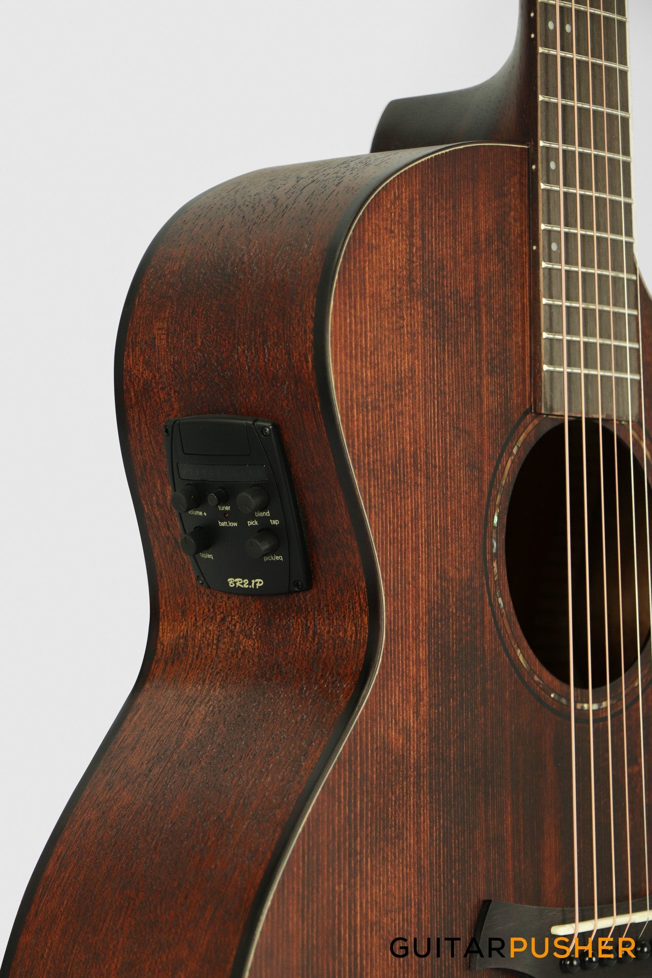 Baton Rouge X11S/FJE-AB Solid Spruce Top/Mahogany Folk Jumbo Acoustic-Electric Guitar - Antique Brown
