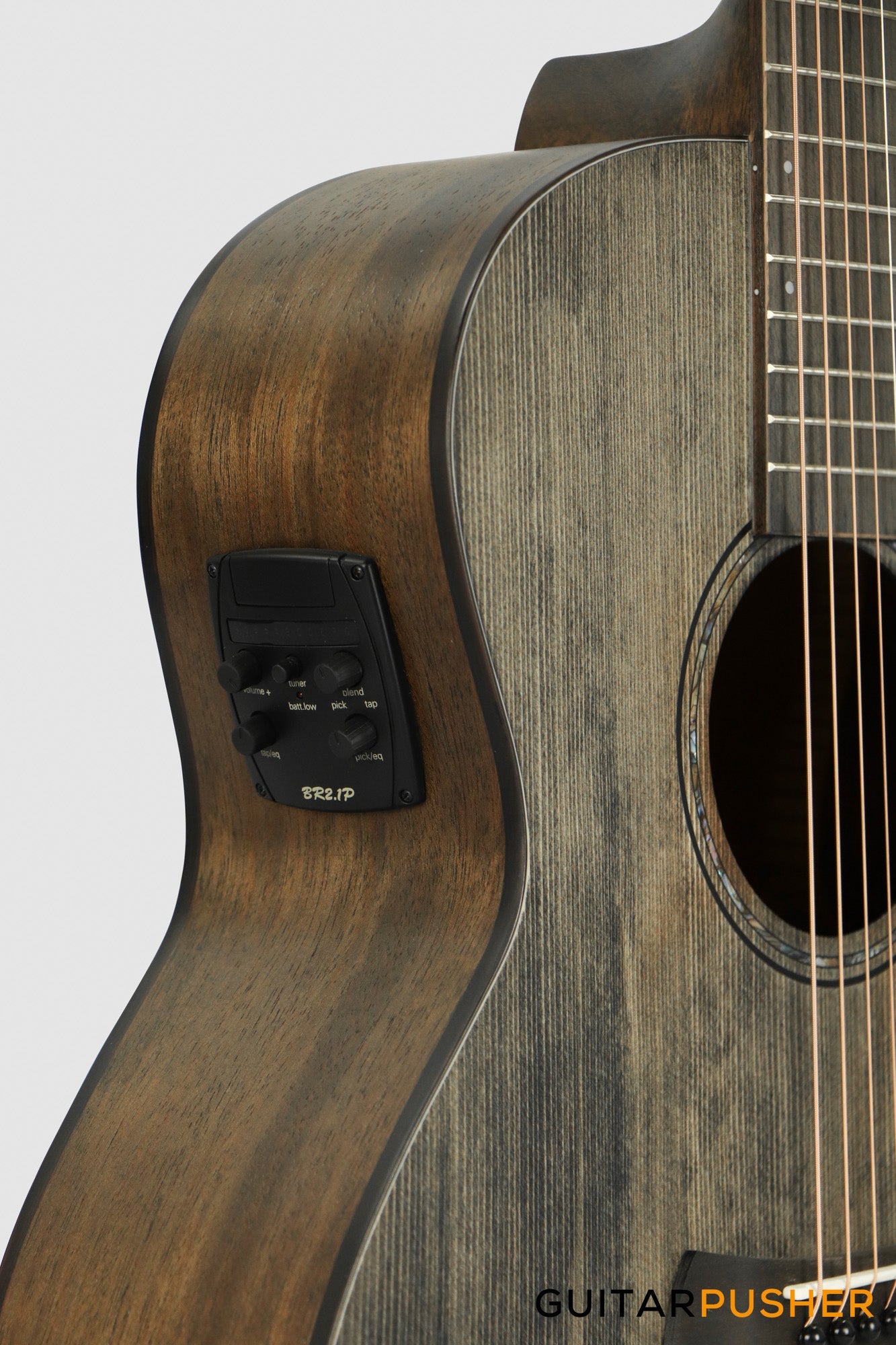 Baton Rouge X11S/FJE-SCC Solid Spruce Top/Mahogany Folk Jumbo Acoustic-Electric Guitar - Screwed Charcoal Satin