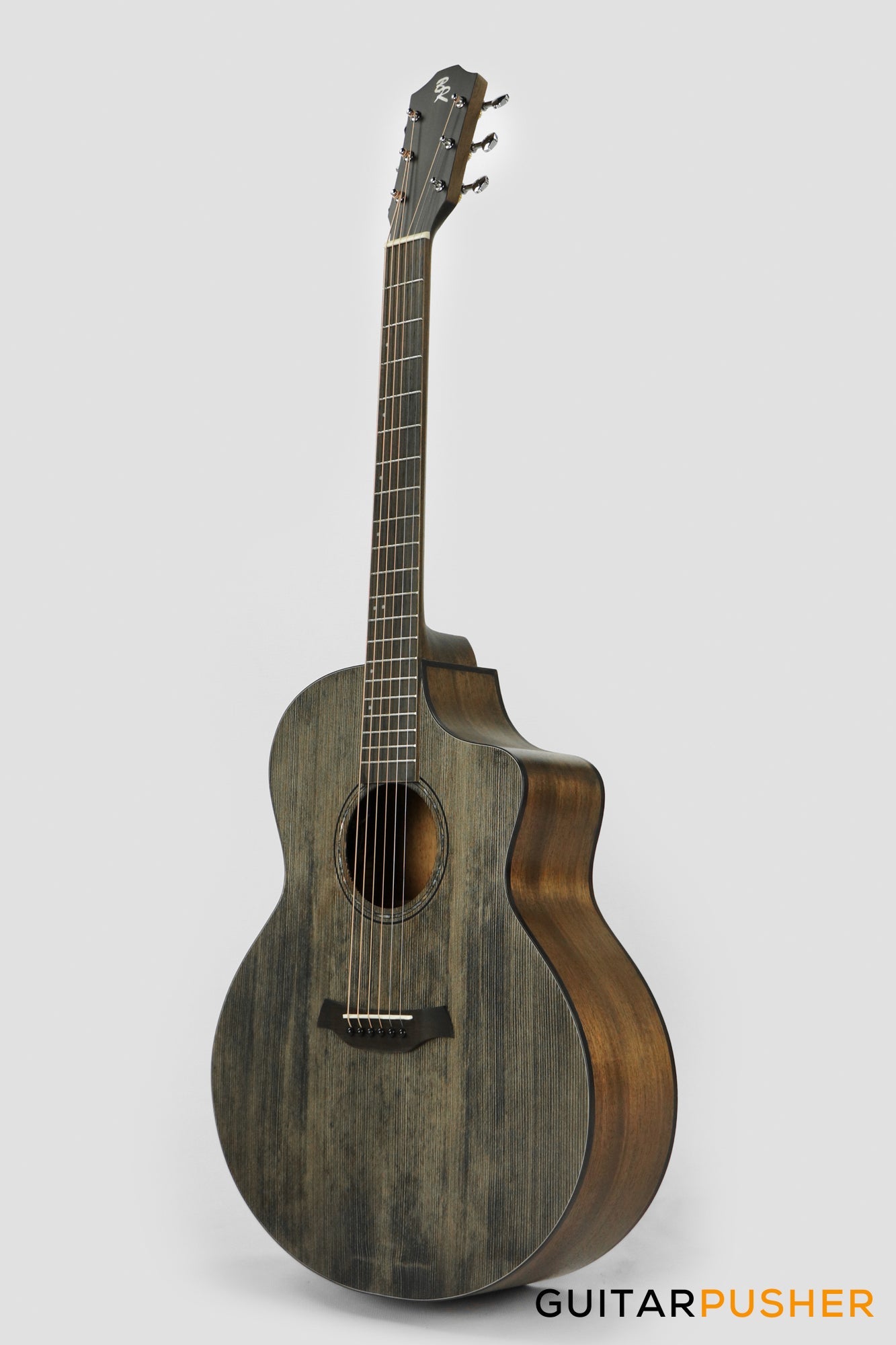 Baton Rouge X11S/FJE-SCC Solid Spruce Top/Mahogany Folk Jumbo Acoustic-Electric Guitar - Screwed Charcoal Satin