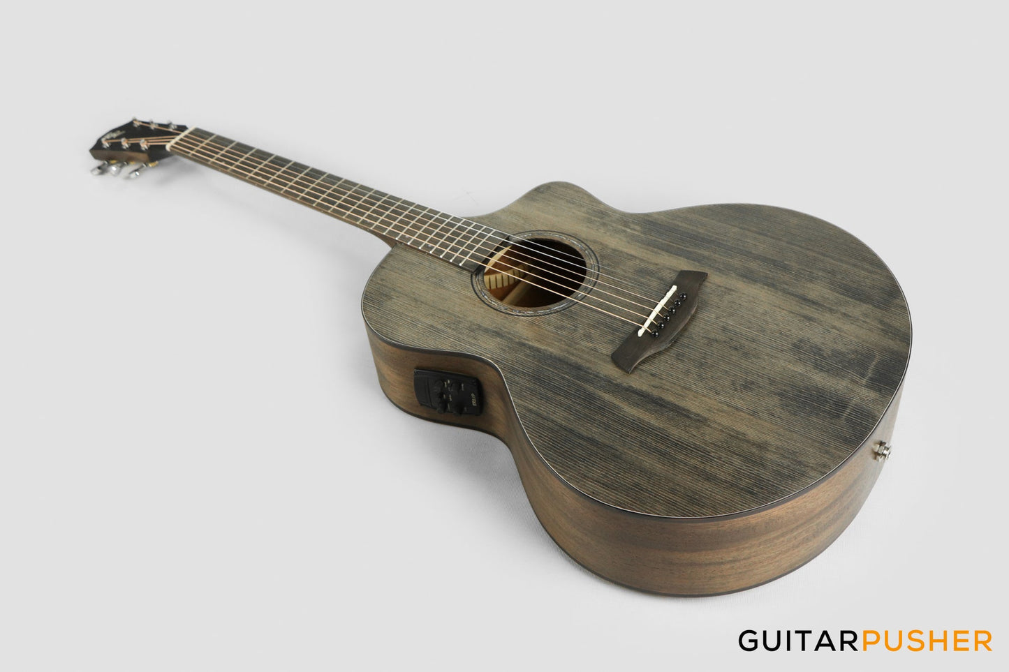 Baton Rouge X11S/FJE-SCC Solid Spruce Top/Mahogany Folk Jumbo Acoustic-Electric Guitar - Screwed Charcoal Satin