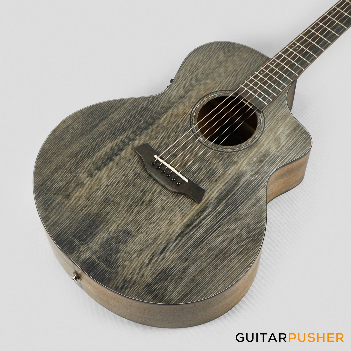 Baton Rouge X11S/FJE-SCC Solid Spruce Top/Mahogany Folk Jumbo Acoustic-Electric Guitar - Screwed Charcoal Satin