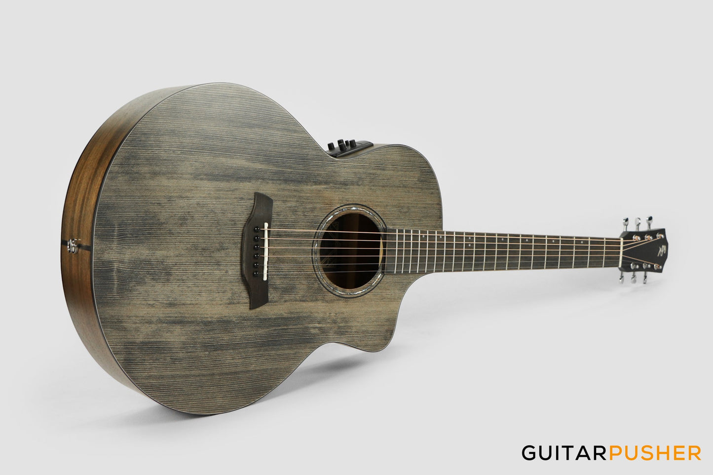 Baton Rouge X11S/FJE-SCC Solid Spruce Top/Mahogany Folk Jumbo Acoustic-Electric Guitar - Screwed Charcoal Satin