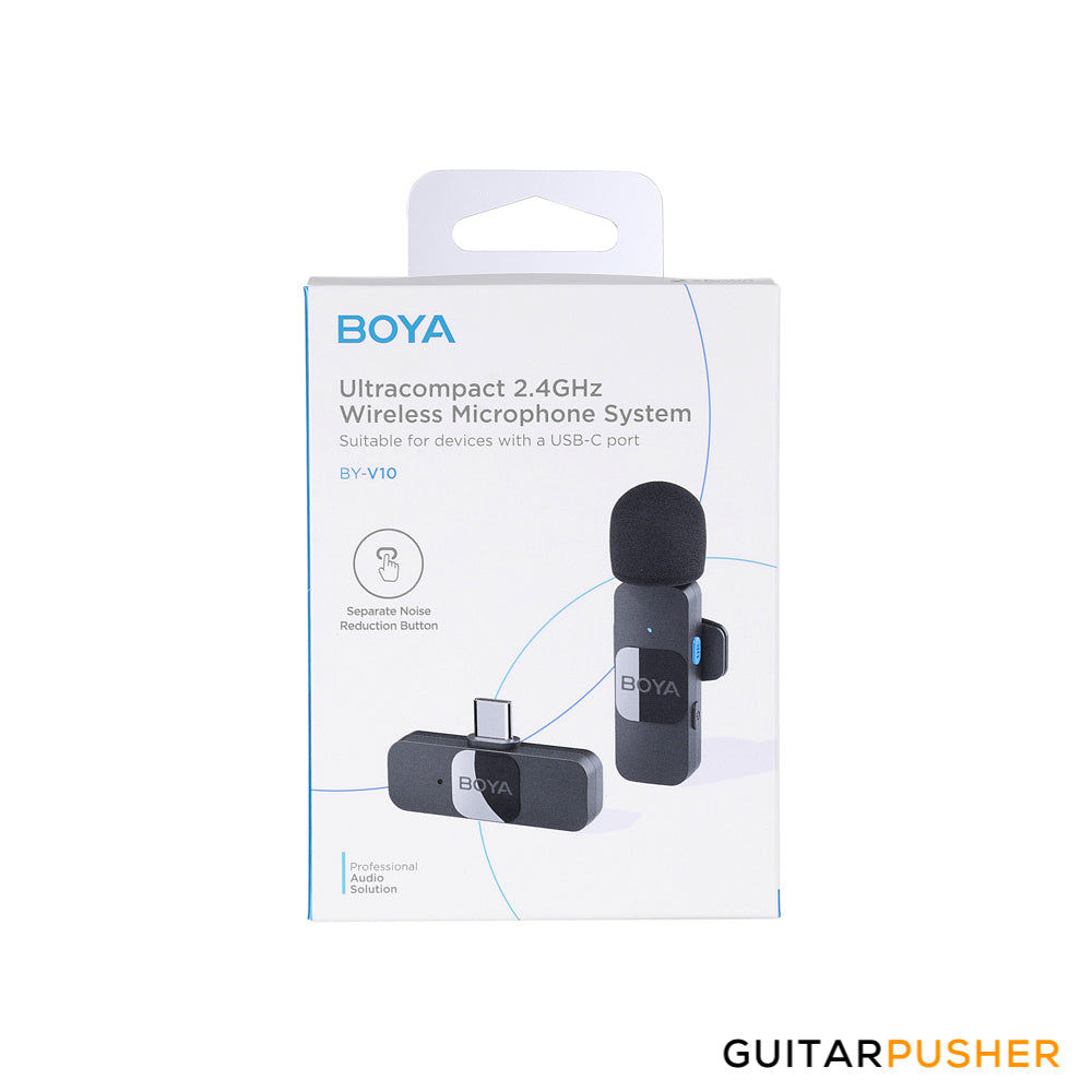 BOYA BY-V10 2.4GHz Ultra-Compact Wireless Microphone System (USB-C Connector)