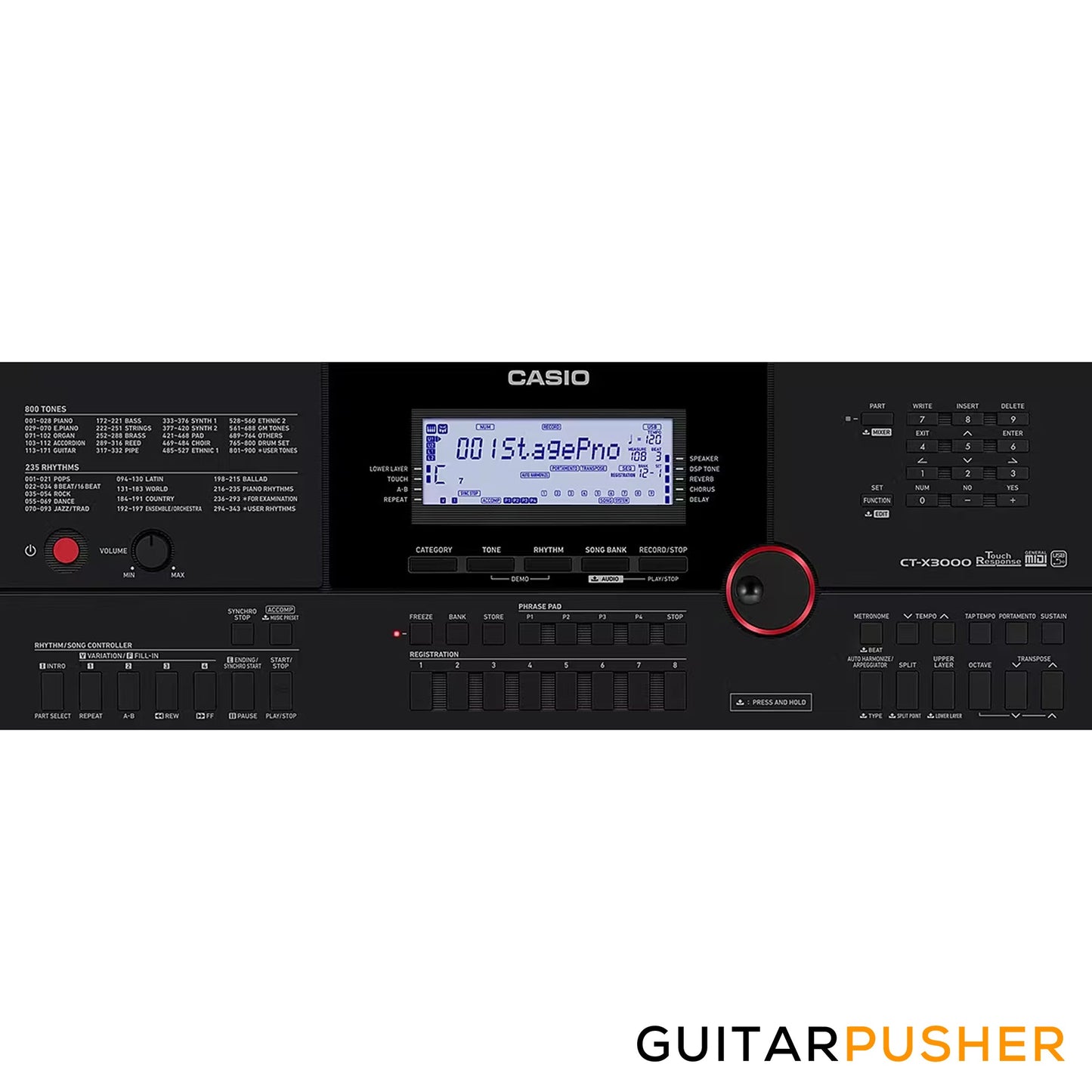 Casio CT-X3000 CT-X 61-Key Electronic Keyboard - Black