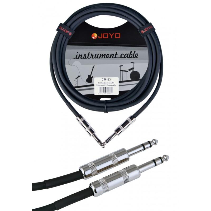 JOYO CM-03 Shielded Stereo Cable for Aux Audio or Expression Controllers for Guitar Effects - GuitarPusher
