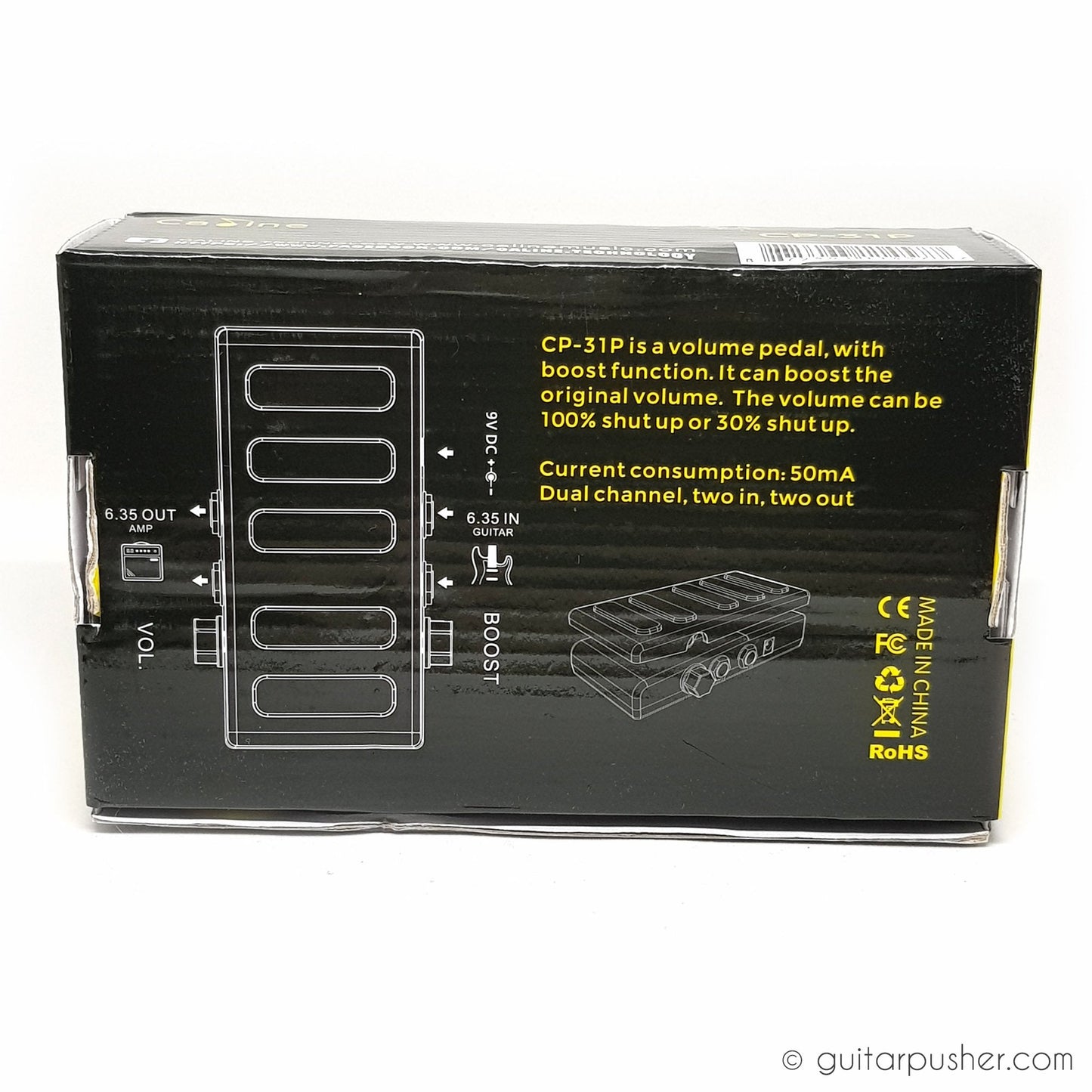 Caline CP-31V Stereo Volume/Boost Pedal - GuitarPusher
