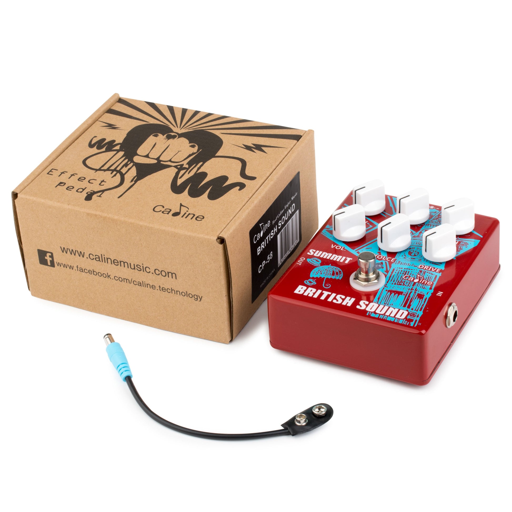 Caline CP-58 Summit British Sound JCM Style Guitar Drive Effects Pedal - GuitarPusher