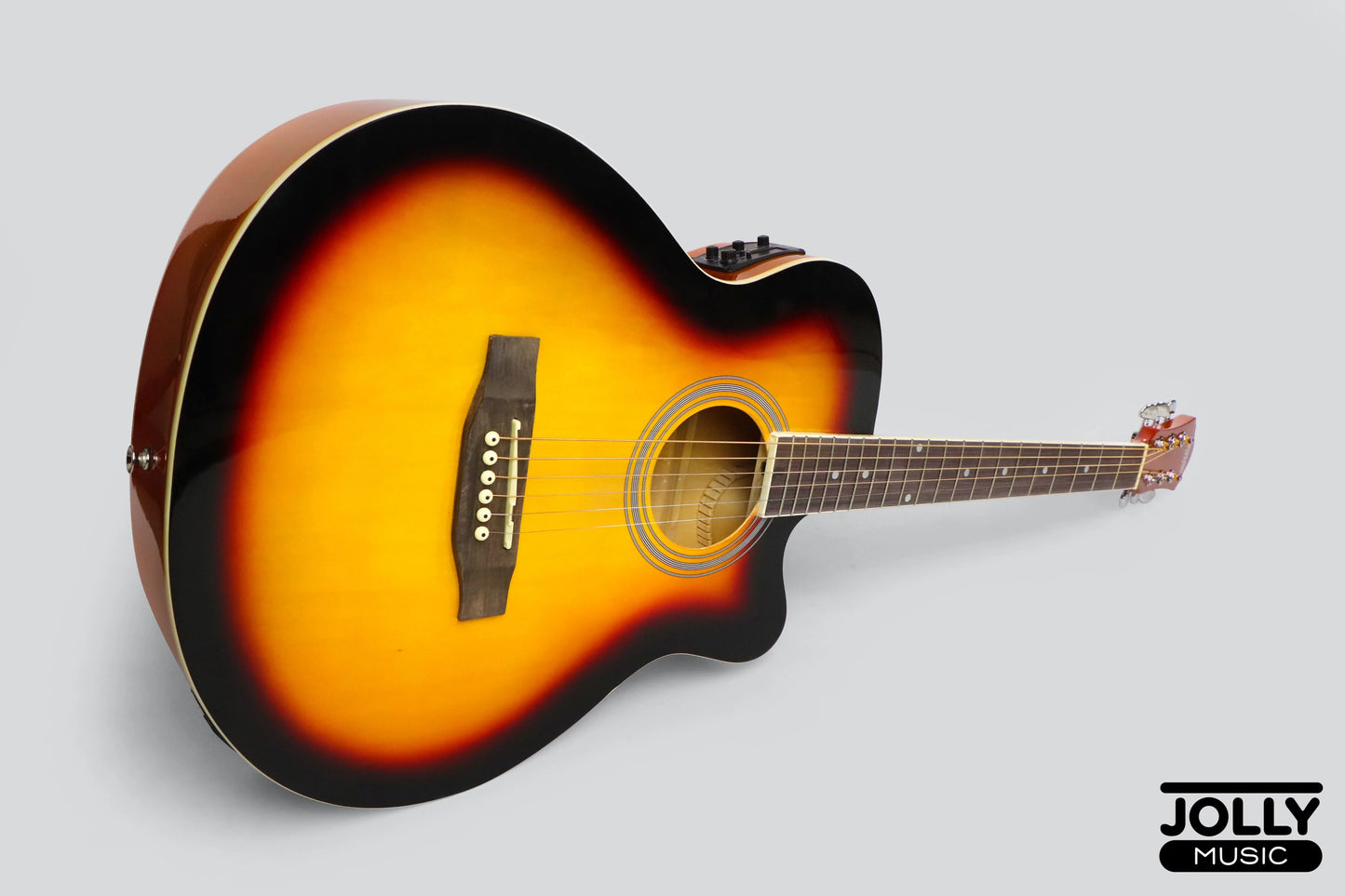 Caravan HS-4010 EQ Acoustic Guitar with FREE Gigbag - Sunburst