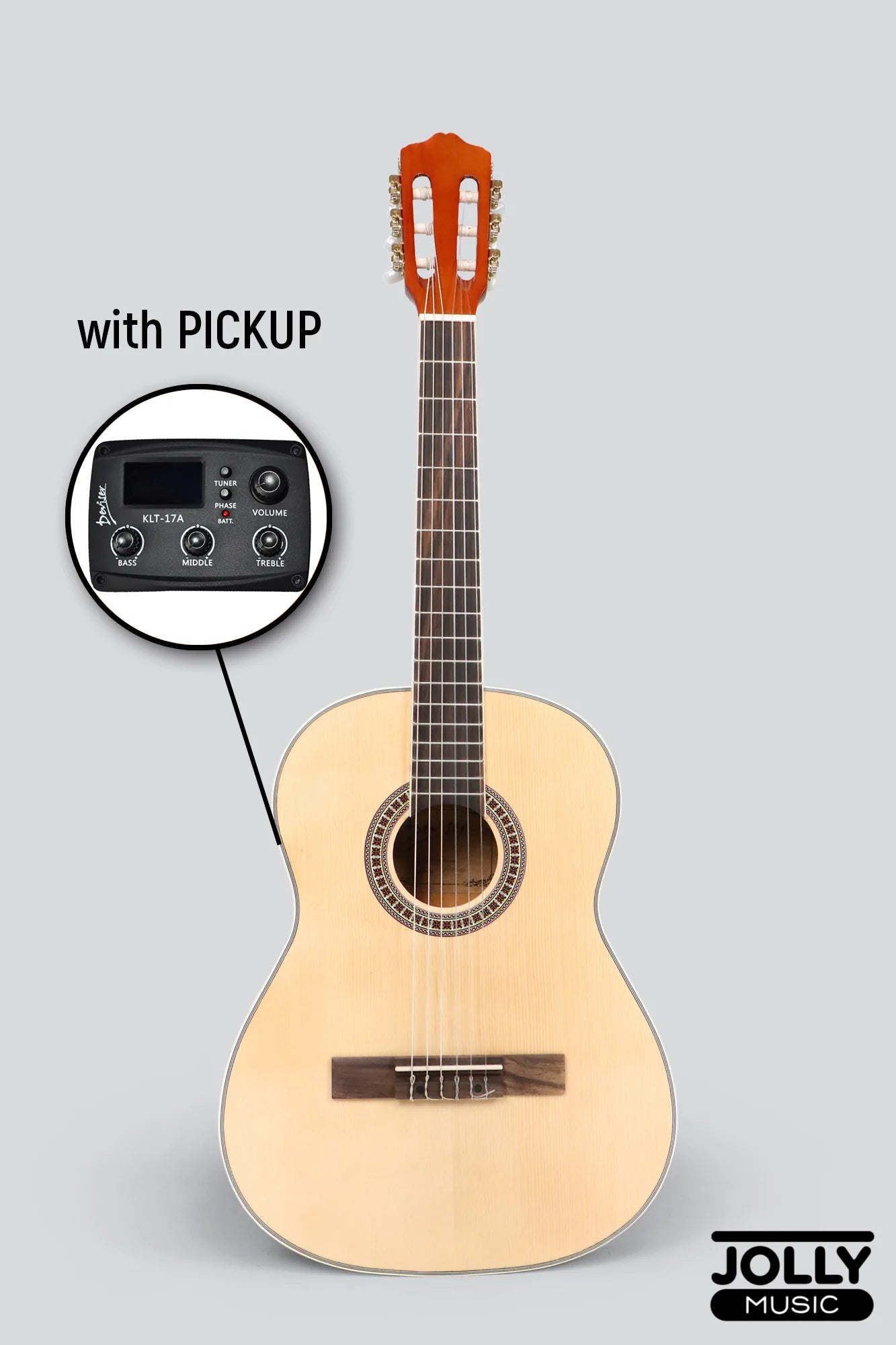 Deviser L-310-36-N EQ Classical Guitar (Natural) 3/4 Size with Pickup