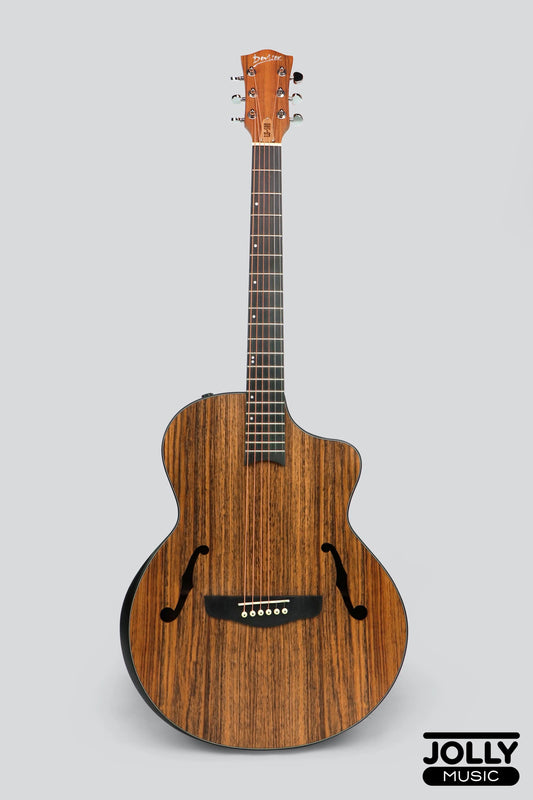 Deviser LS-580 Semi-Acoustic Guitar w/ Beveled Armrest (All-Walnut)