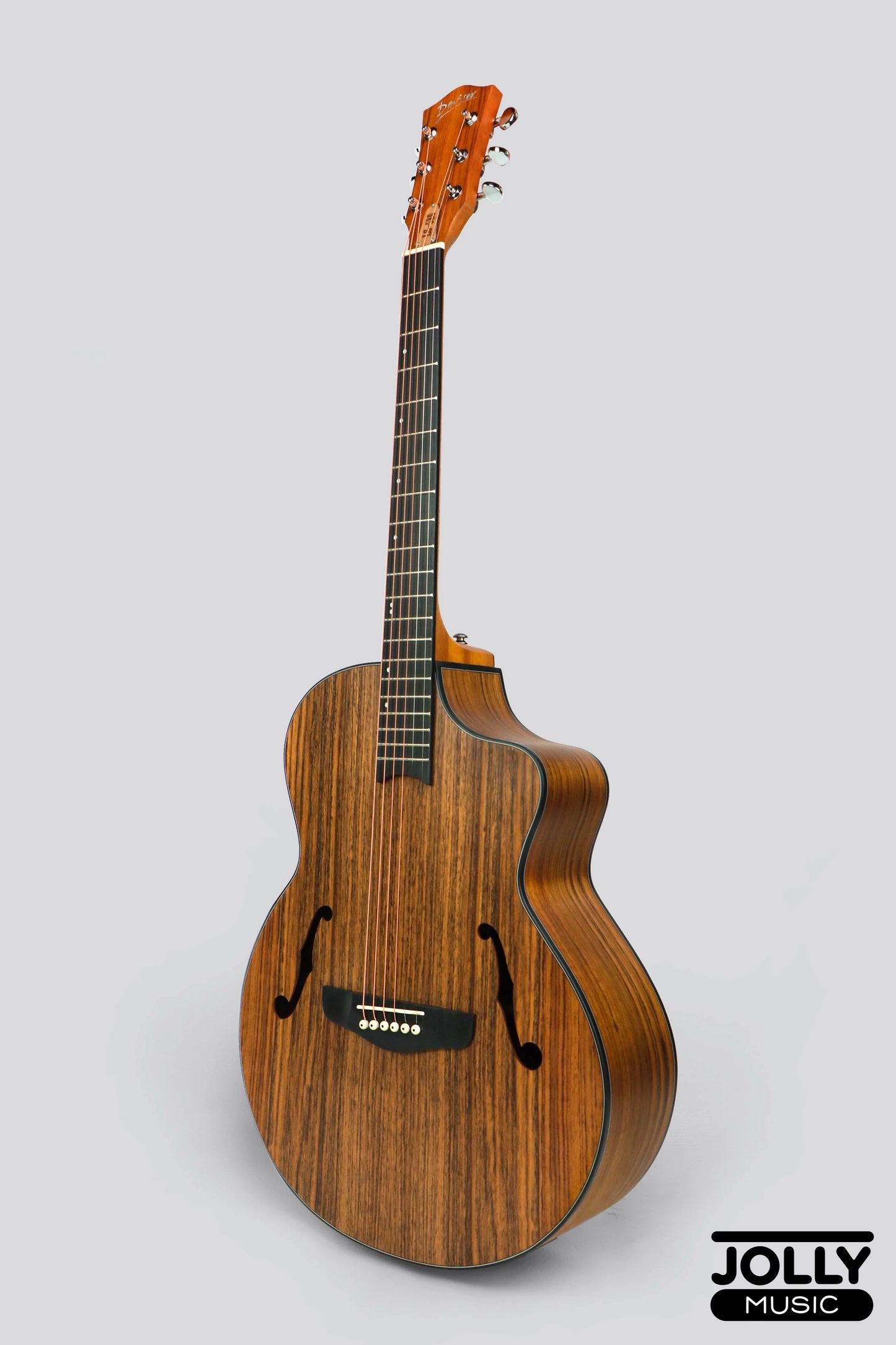 Deviser LS-580 Semi-Acoustic Guitar w/ Beveled Armrest (All-Walnut)