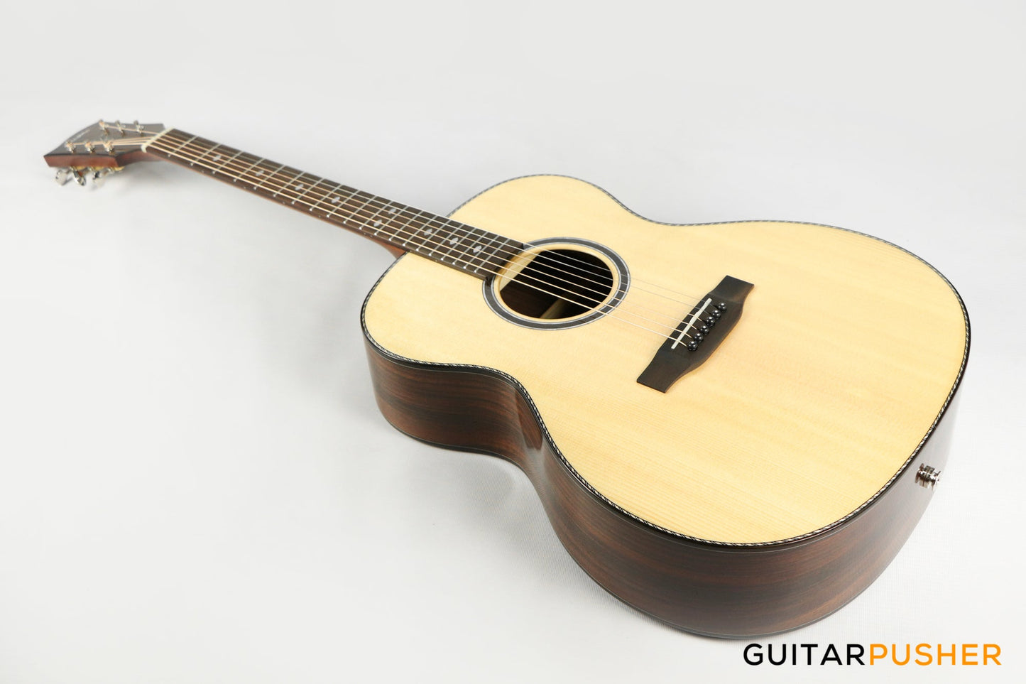 Elegee Katala Solid Sitka Spruce Top OM Acoustic-Electric Guitar with Dual Pickup System