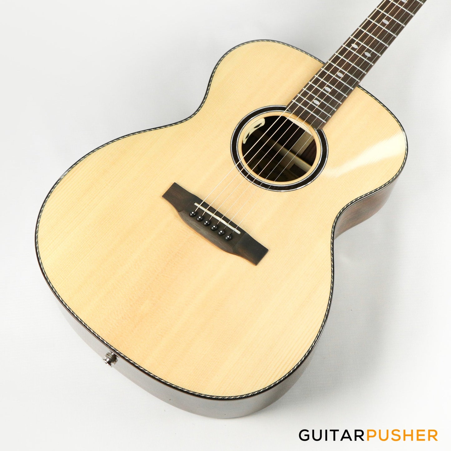 Elegee Katala Solid Sitka Spruce Top OM Acoustic-Electric Guitar with Dual Pickup System