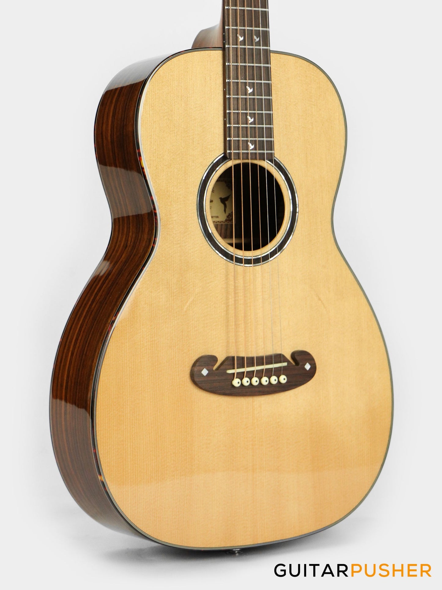 Elegee Lawin Solid Sitka Spruce Top 00 Parlor Acoustic-Electric Guitar with Dual Pickup System
