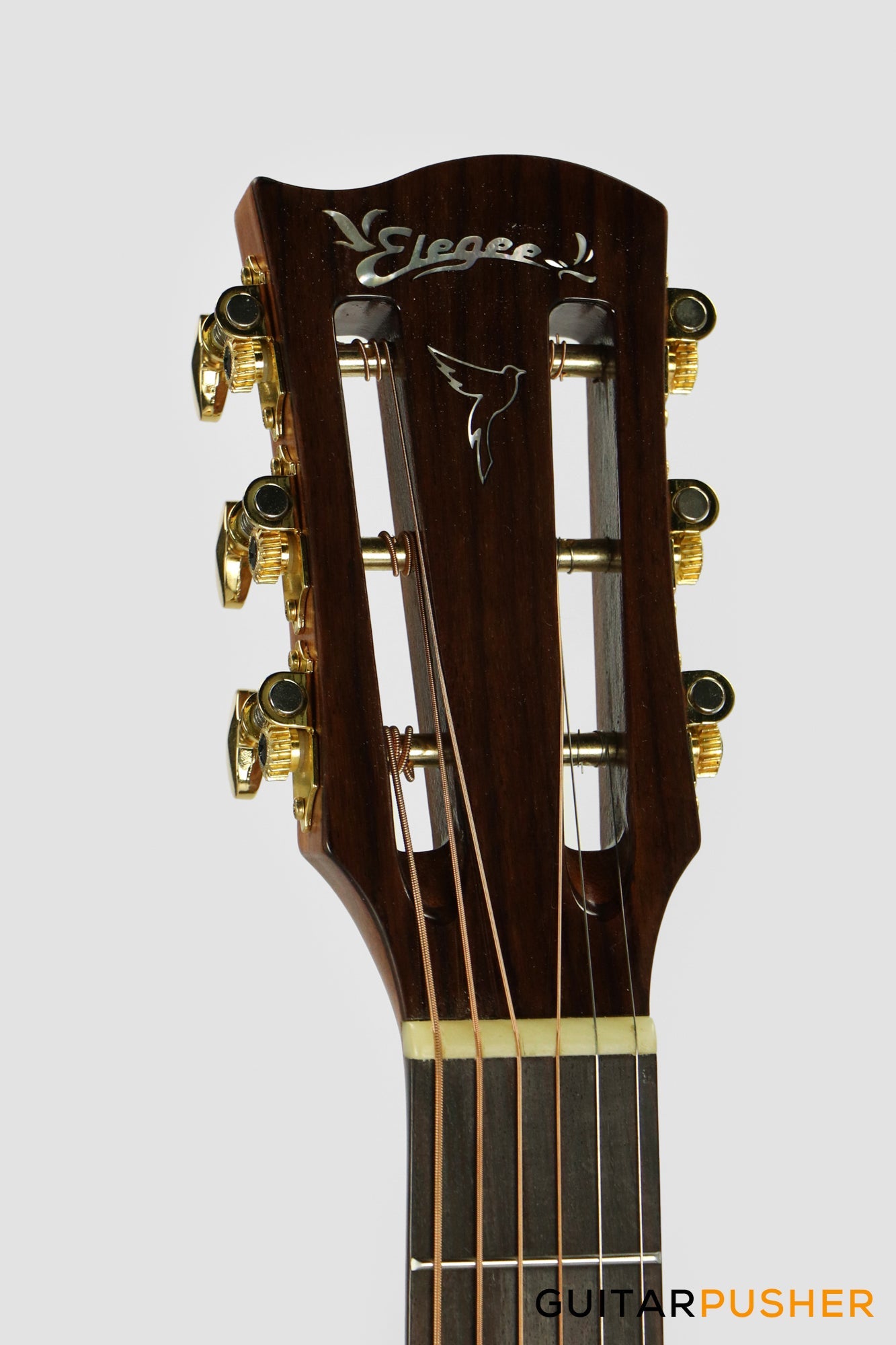 Elegee Lawin Solid Sitka Spruce Top 00 Parlor Acoustic-Electric Guitar with Dual Pickup System