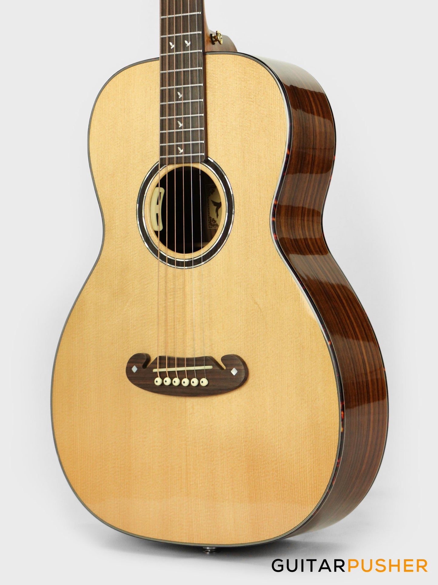 Elegee Lawin Solid Sitka Spruce Top 00 Parlor Acoustic-Electric Guitar with Dual Pickup System
