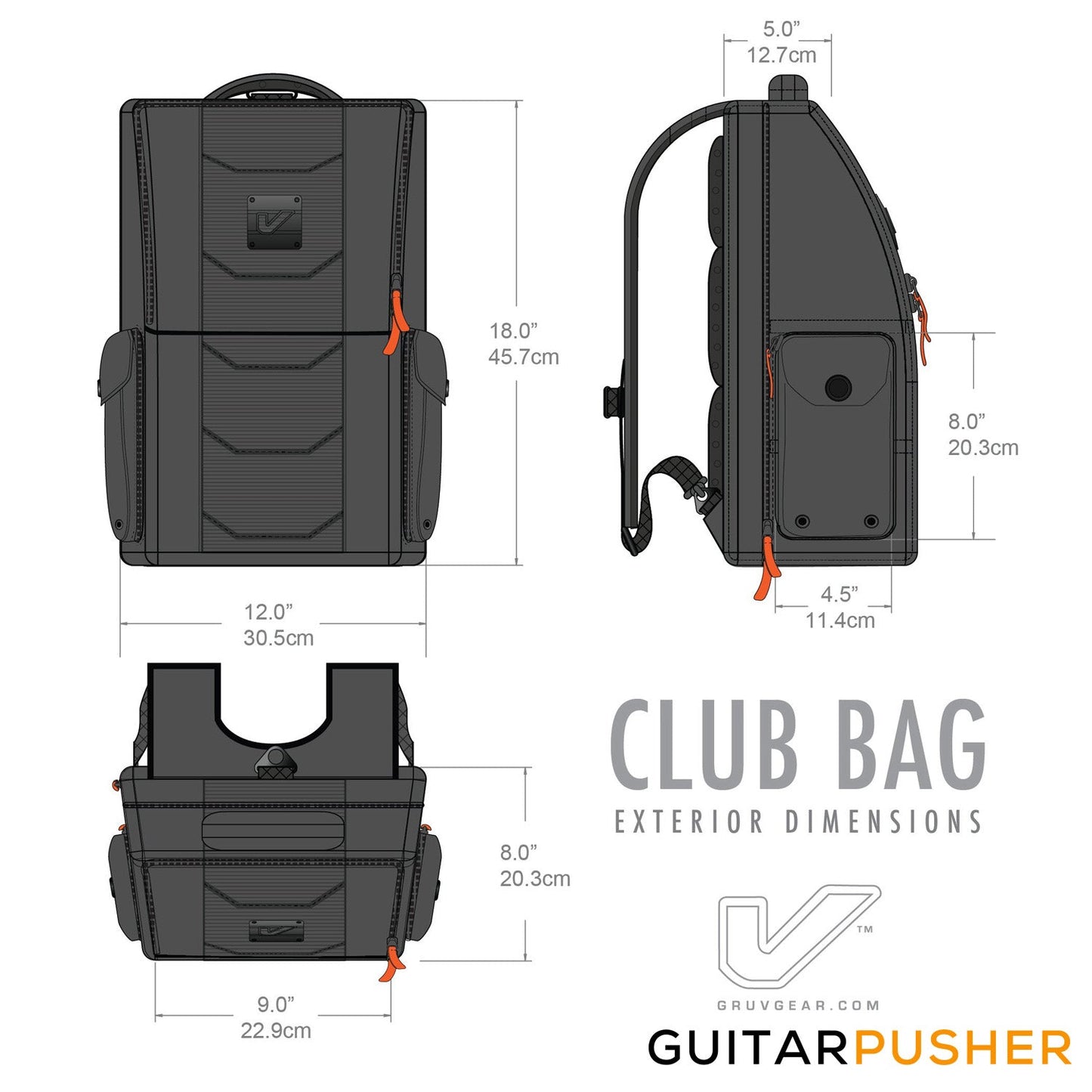 Gruv Gear Club Bag Flight-Smart Tech Backpack