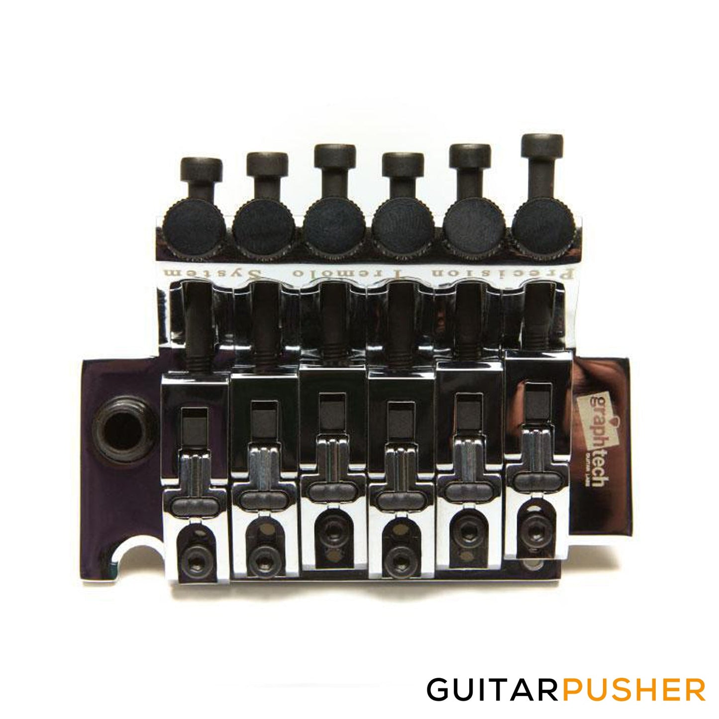 Graphtech Ghost LB63 Floyd Rose Bridge W/Piezo Pickup Saddles Chrome PN-0080-C0