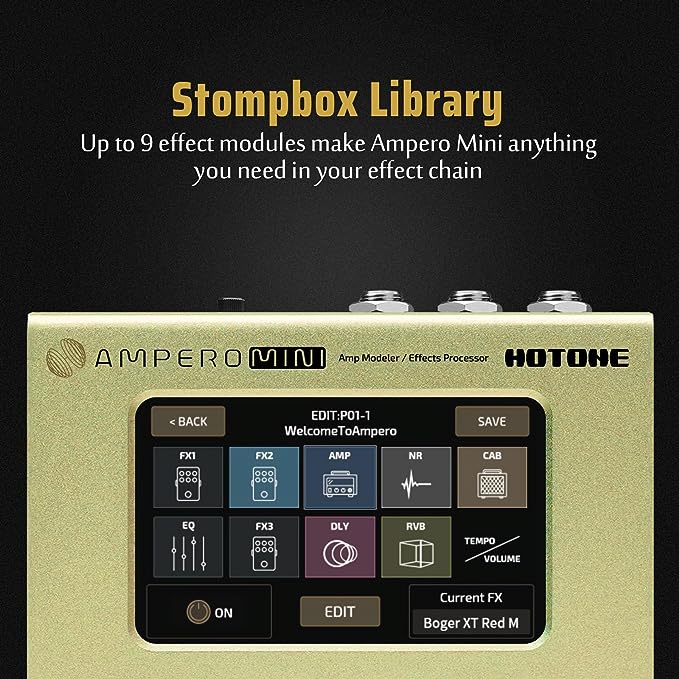 Hotone MP-50MC Ampero MINI Amp Modeler & Multi-Effects Processor - Matcha