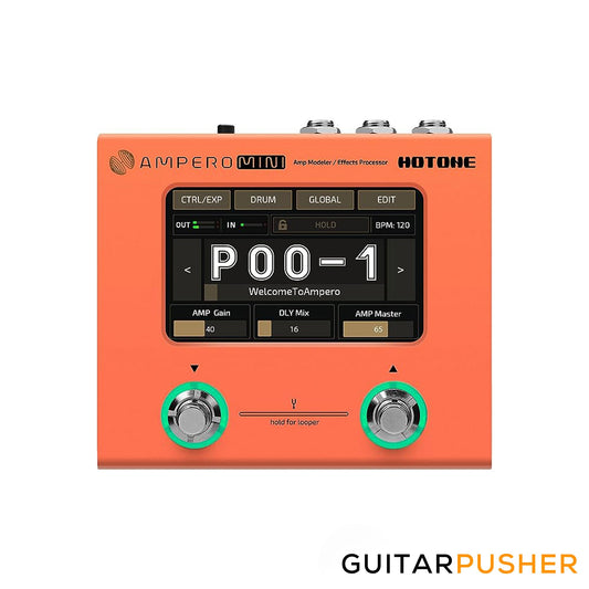 Hotone MP-50OR Ampero MINI Amp Modeler & Multi-Effects Processor - Orange