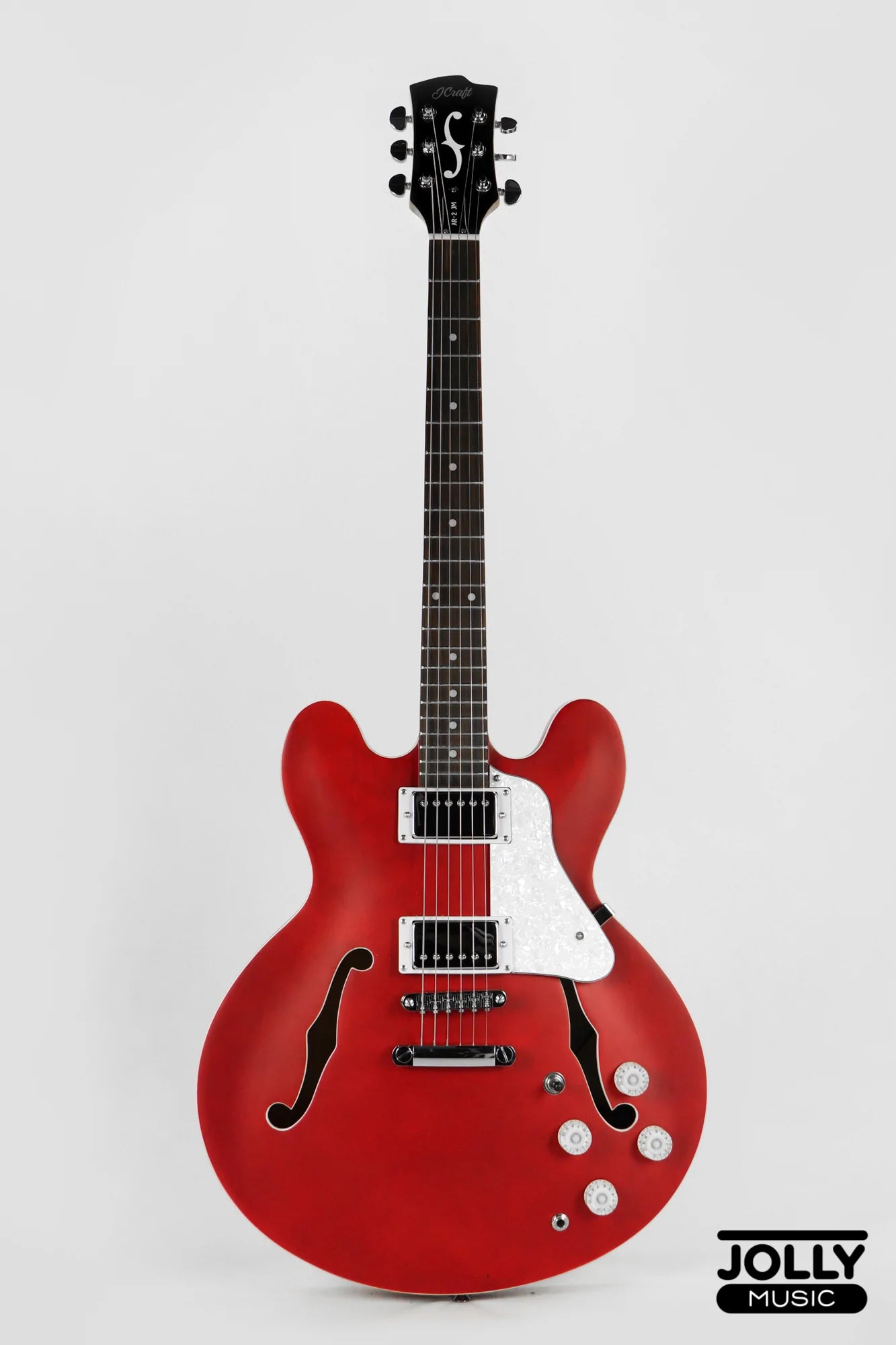 JCraft AR-2 JM Semi-Hollow Electric Guitar - Cherry