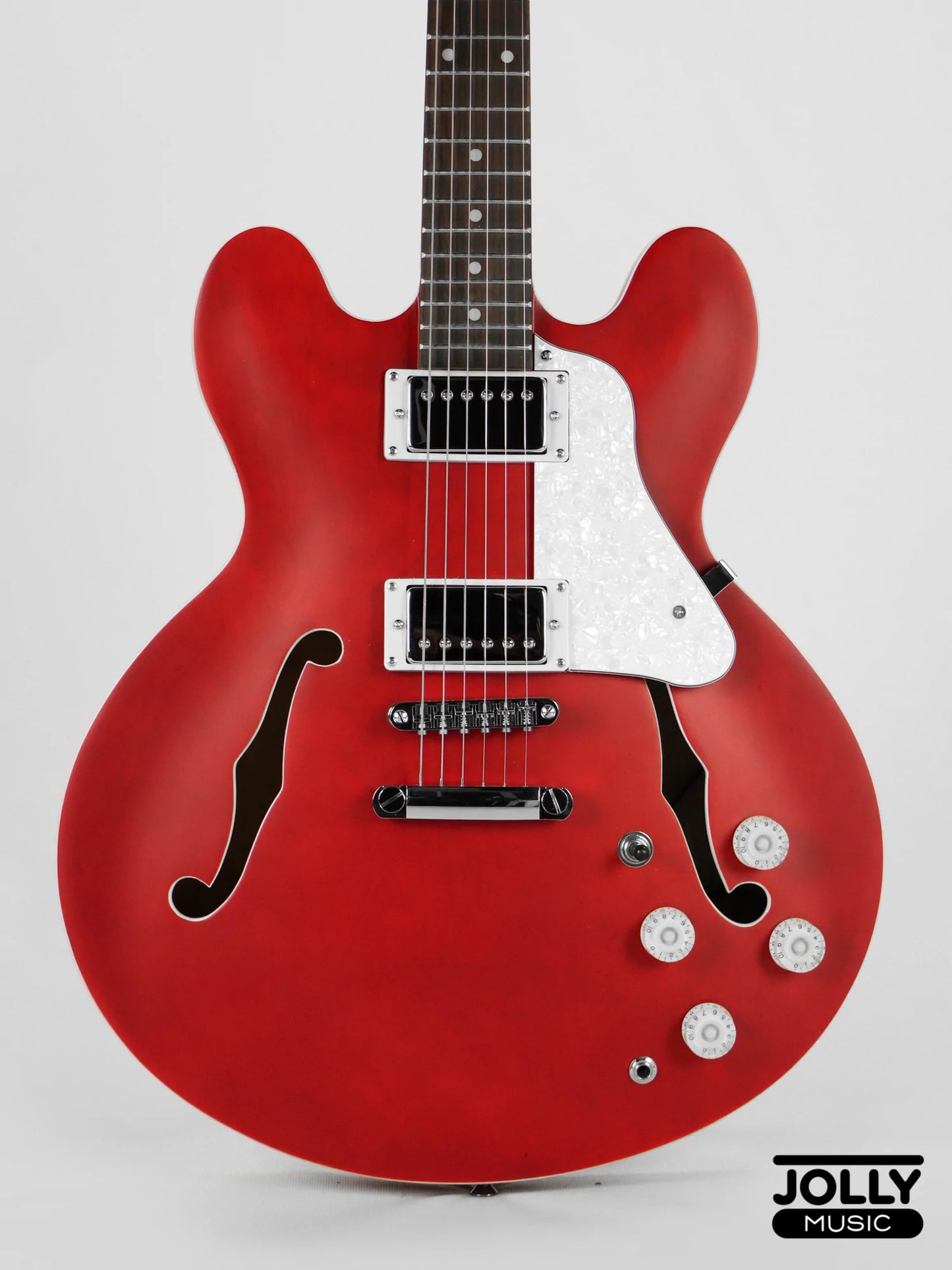JCraft AR-2 JM Semi-Hollow Electric Guitar - Cherry