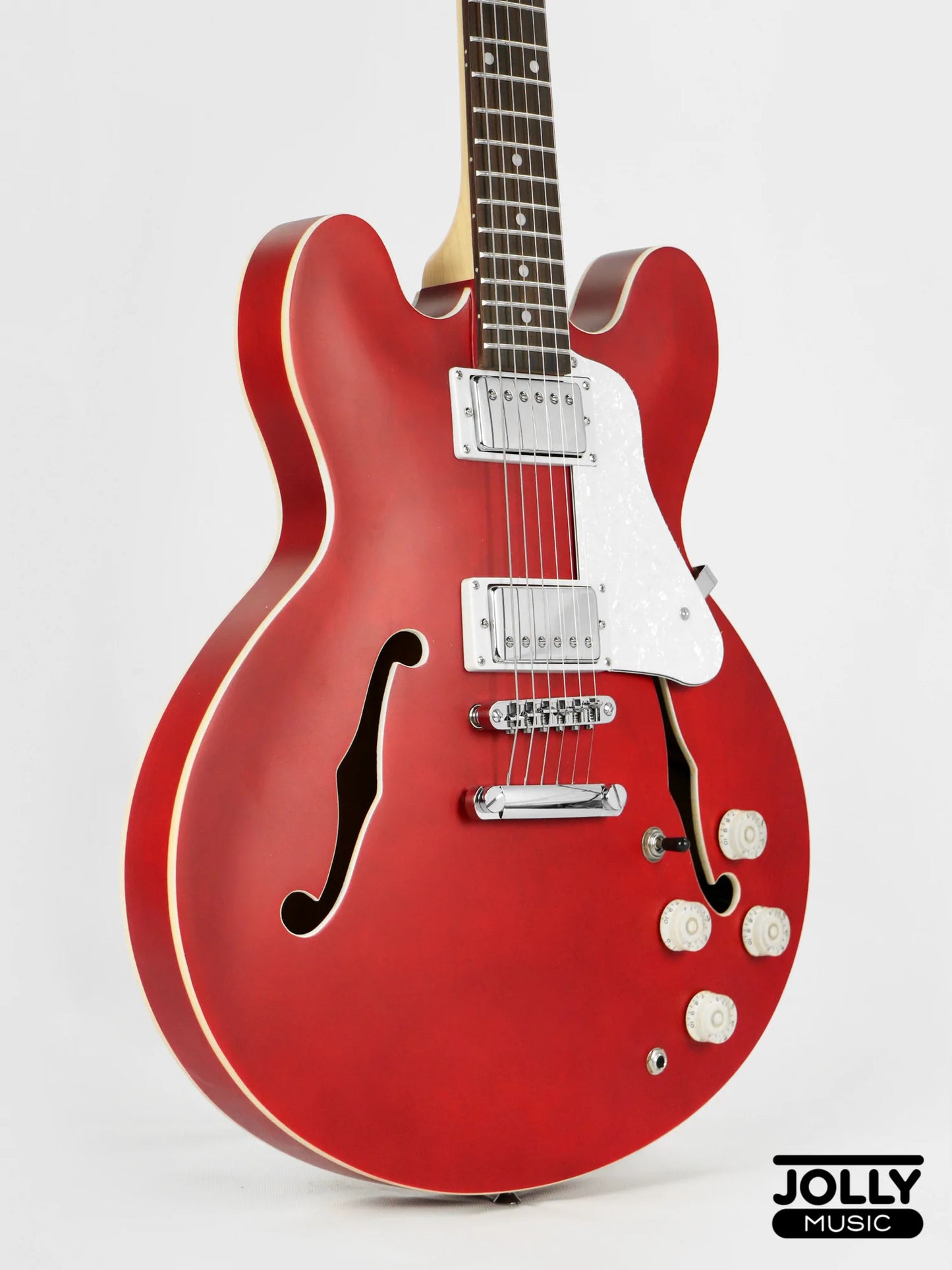 JCraft AR-2 JM Semi-Hollow Electric Guitar - Cherry
