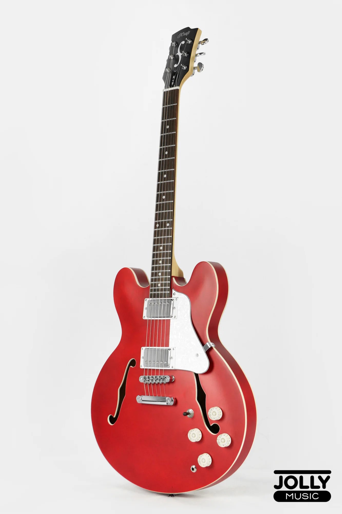 JCraft AR-2 JM Semi-Hollow Electric Guitar - Cherry