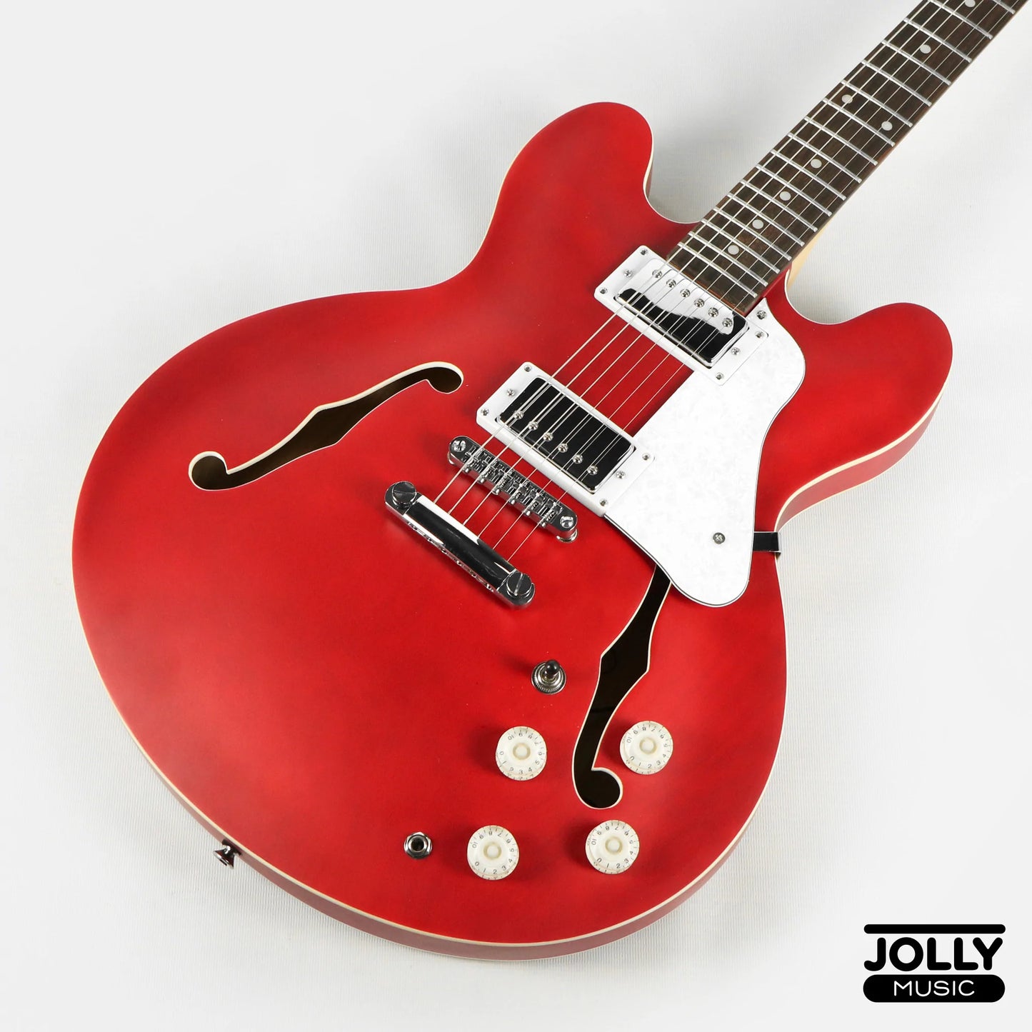 JCraft AR-2 JM Semi-Hollow Electric Guitar - Cherry