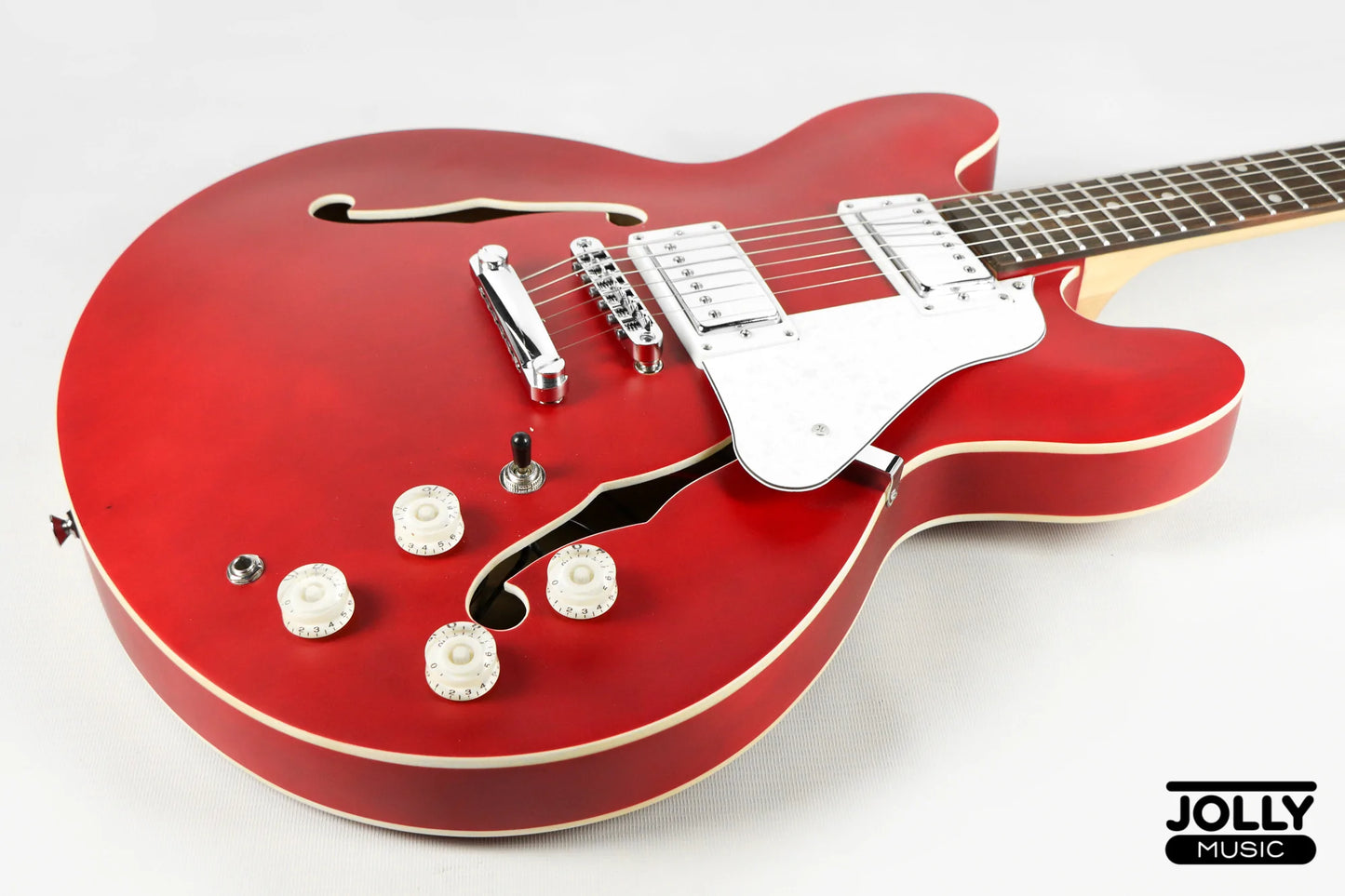 JCraft AR-2 JM Semi-Hollow Electric Guitar - Cherry