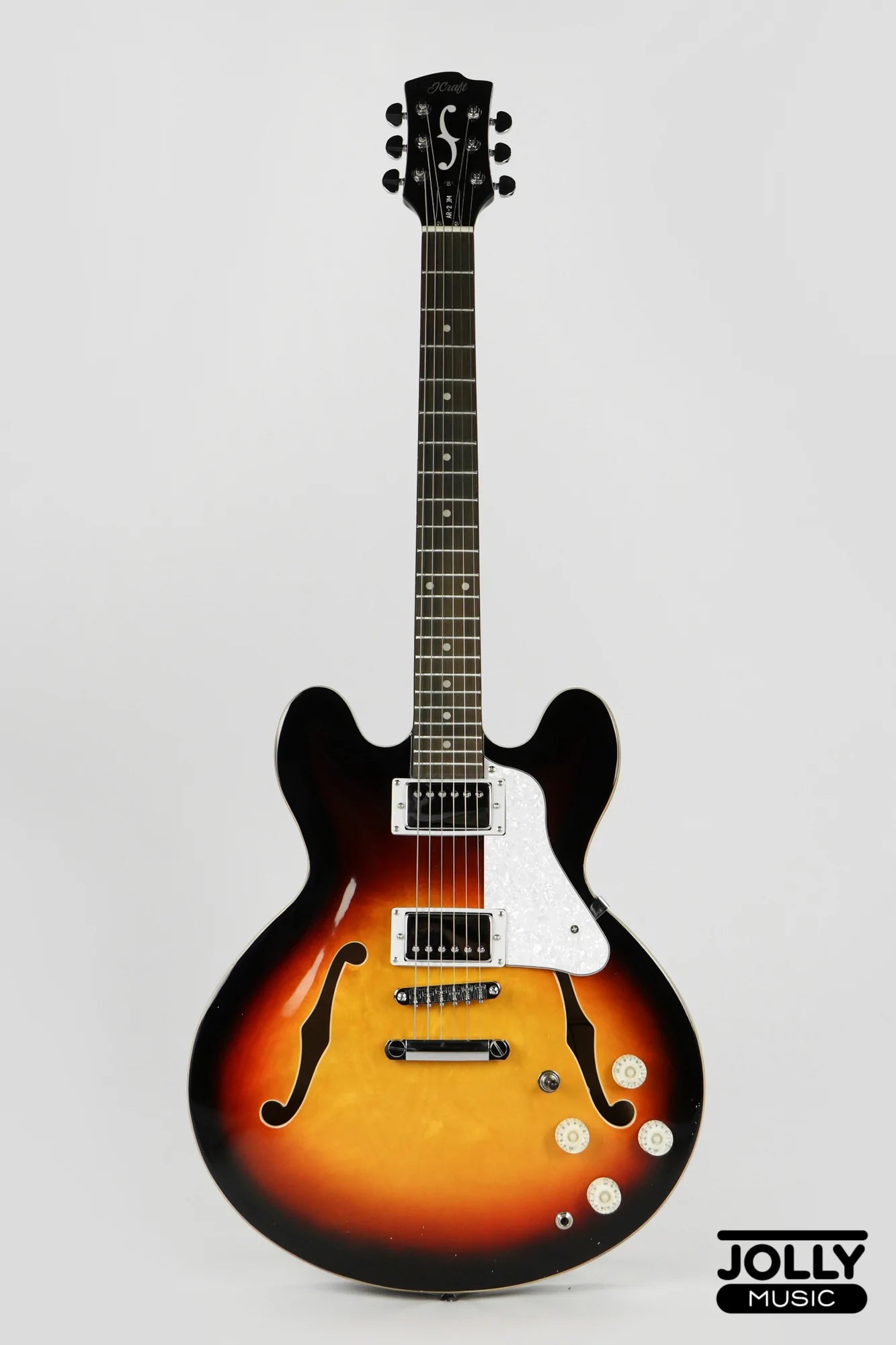 JCraft AR-2 JM Semi-Hollow Electric Guitar - Sunburst