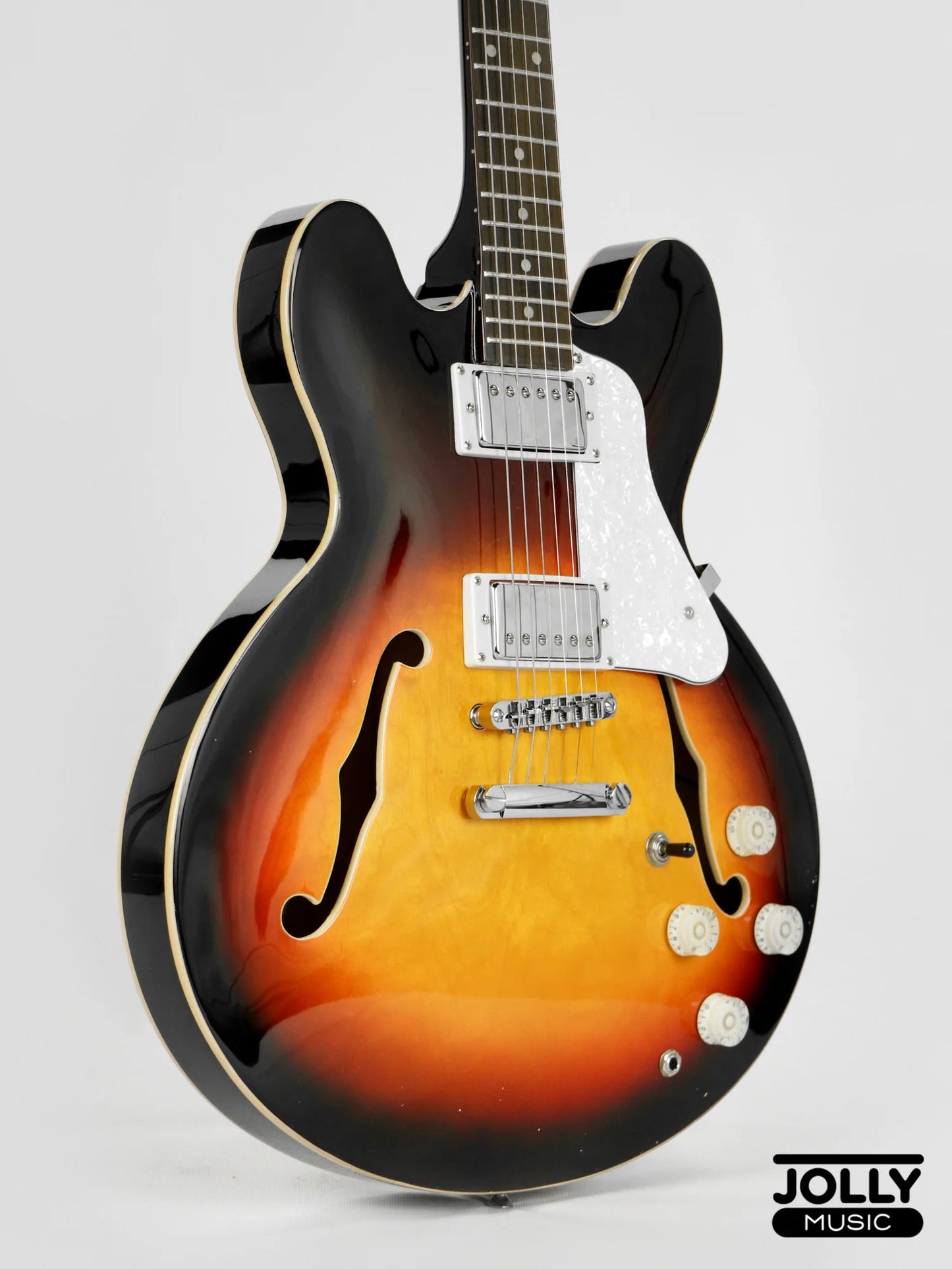 JCraft AR-2 JM Semi-Hollow Electric Guitar - Sunburst