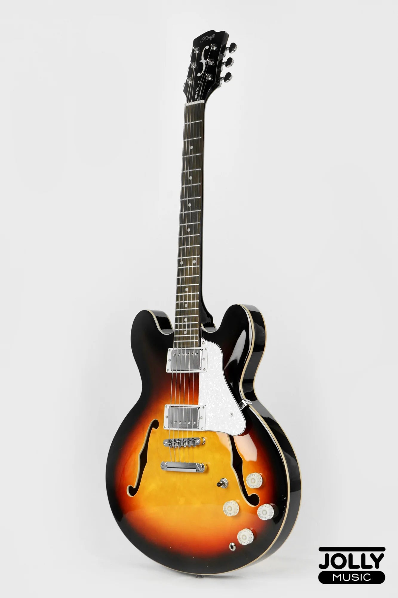 JCraft AR-2 JM Semi-Hollow Electric Guitar - Sunburst