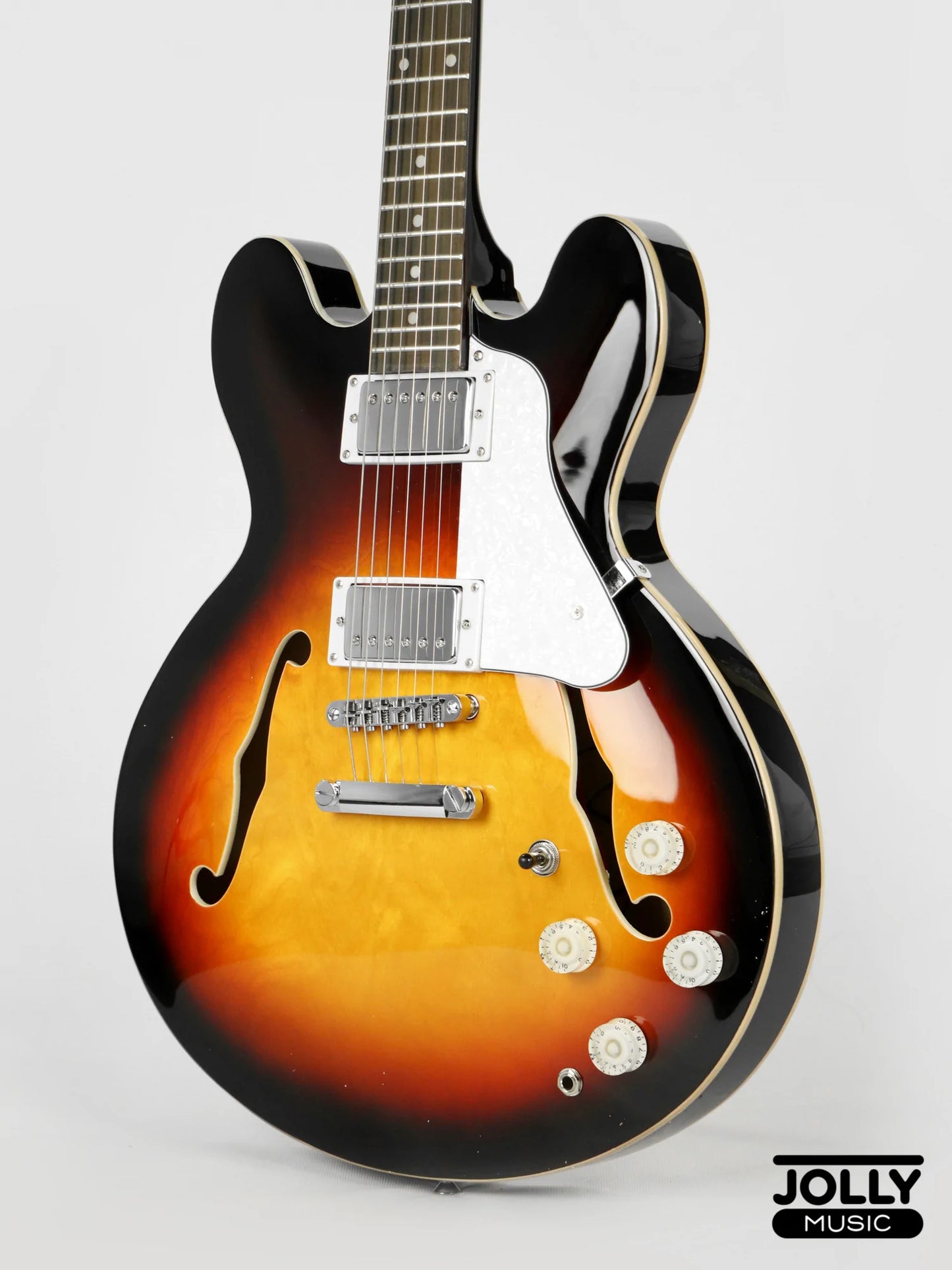 JCraft AR-2 JM Semi-Hollow Electric Guitar - Sunburst