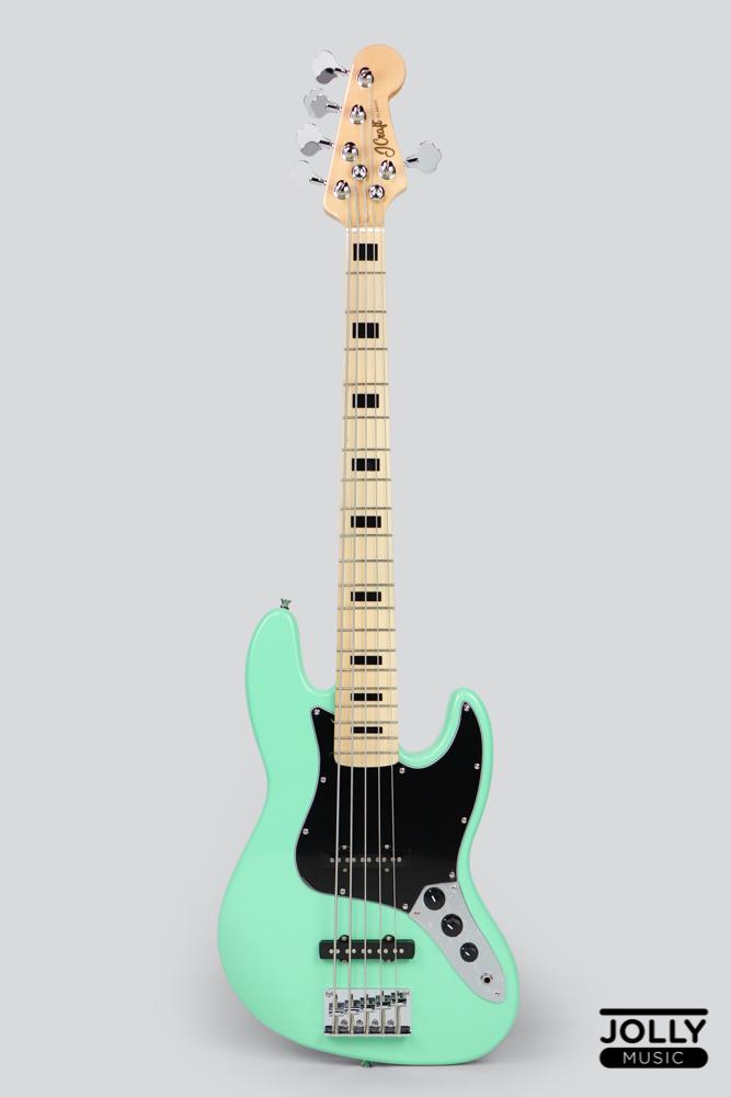 JCRAFT JB-1 5-STRING ELECTRIC J-OFFSET BASS WITH GIGBAG