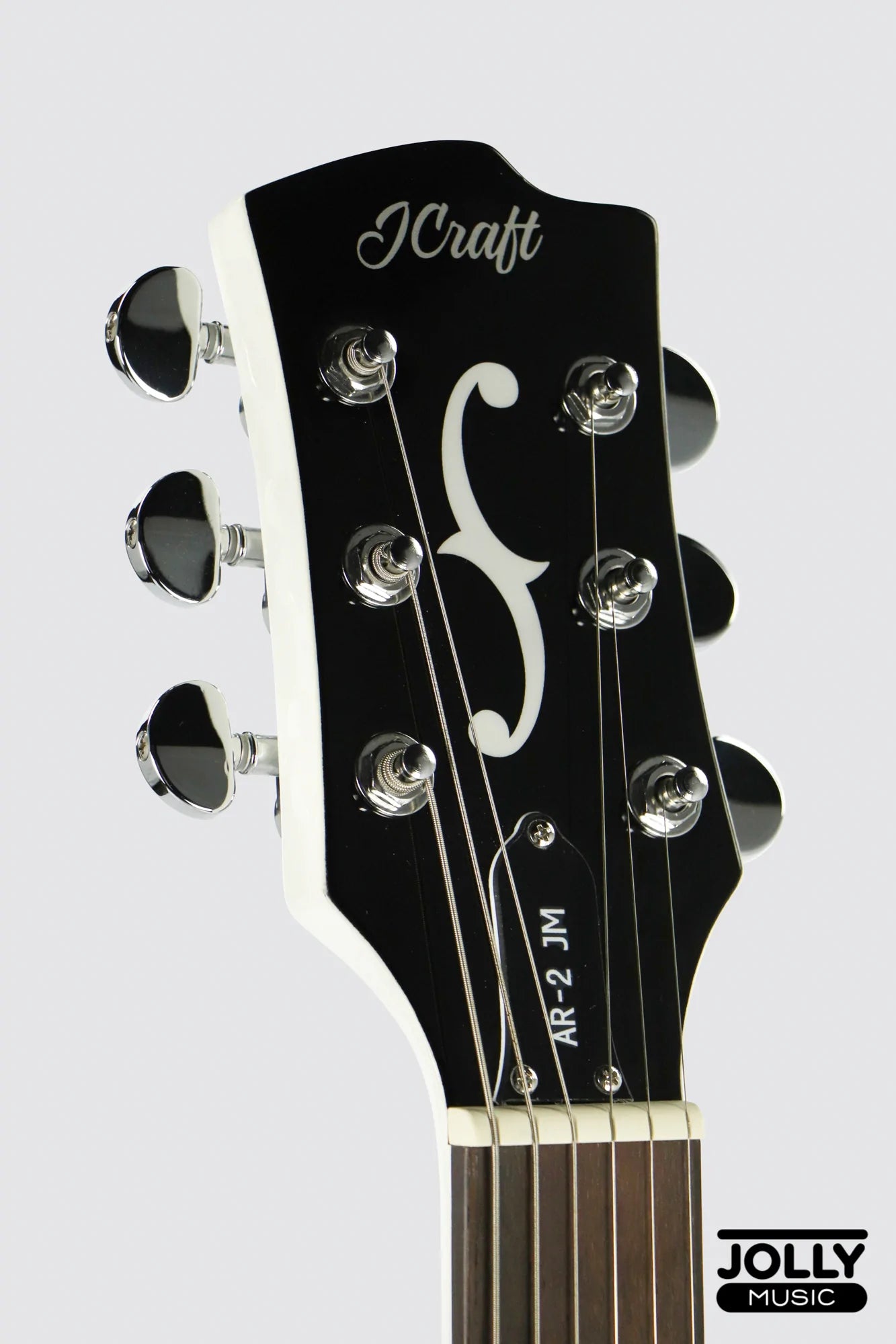 JCraft AR-2 JM Semi-Hollow Electric Guitar - Snow