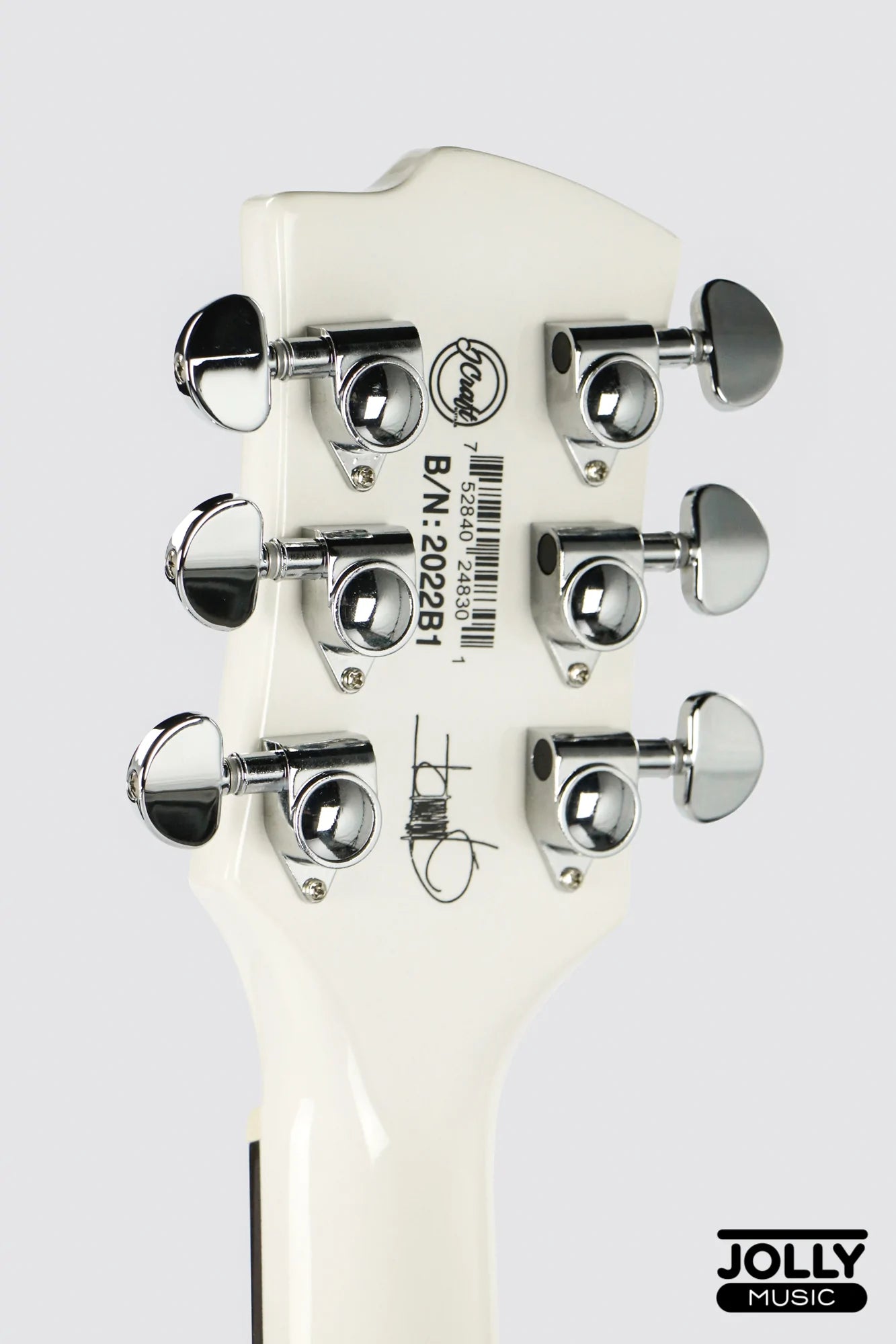 JCraft AR-2 JM Semi-Hollow Electric Guitar - Snow