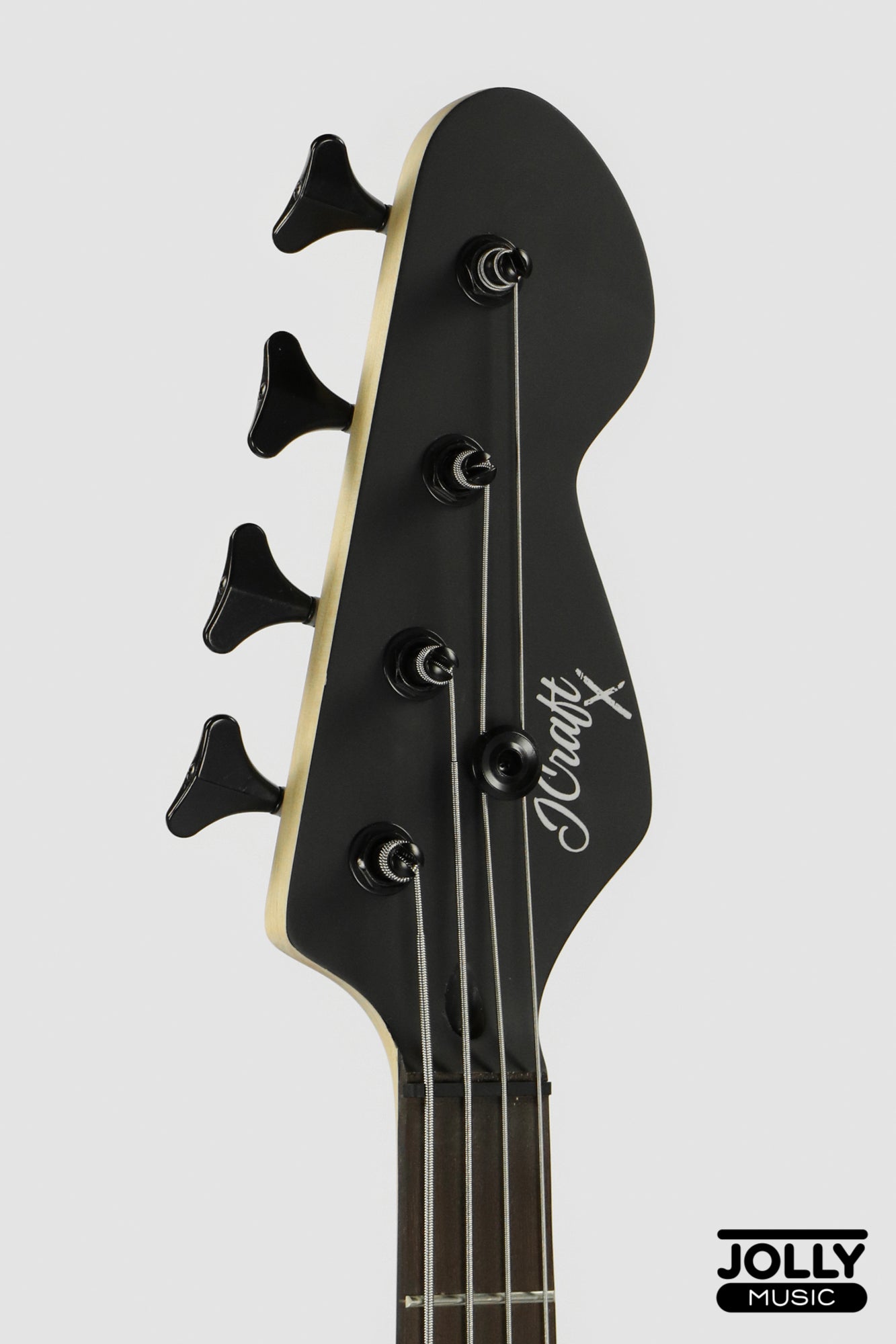 JCraft X Series JBX-1 Offset 4-String Bass Guitar - Matte Black
