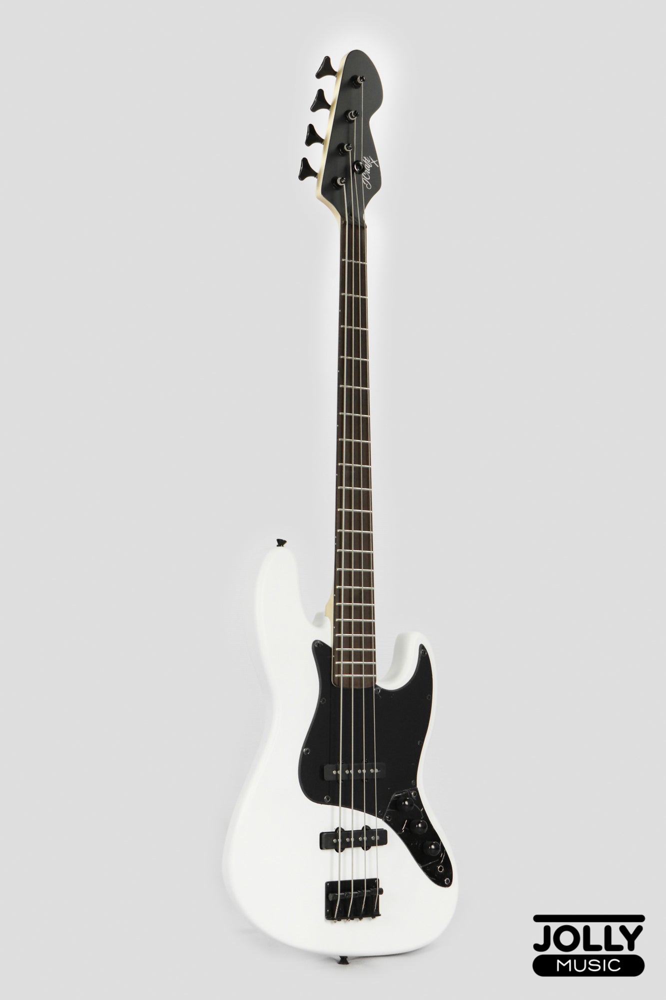 JCraft X Series JBX-1 Offset 4-String Bass Guitar - White