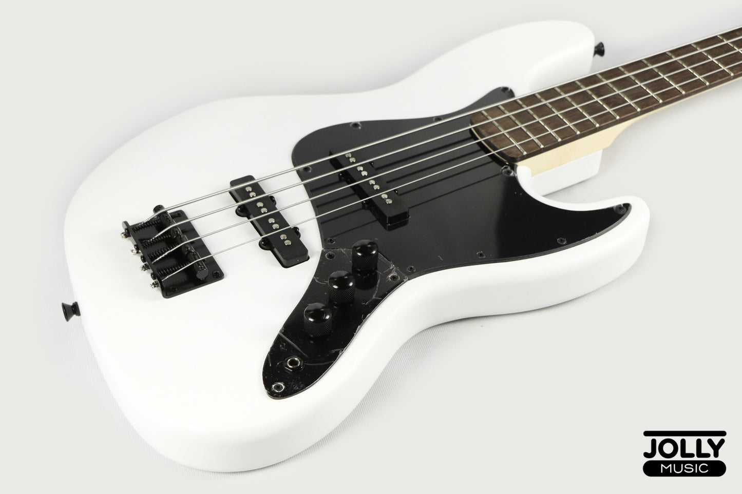 JCraft X Series JBX-1 Offset 4-String Bass Guitar - White