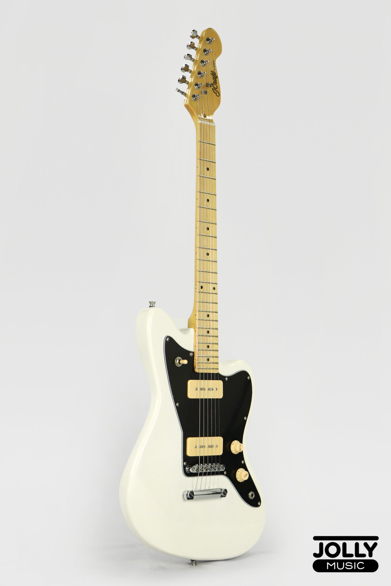 JCraft JZ-1 Offset Electric Guitar - White