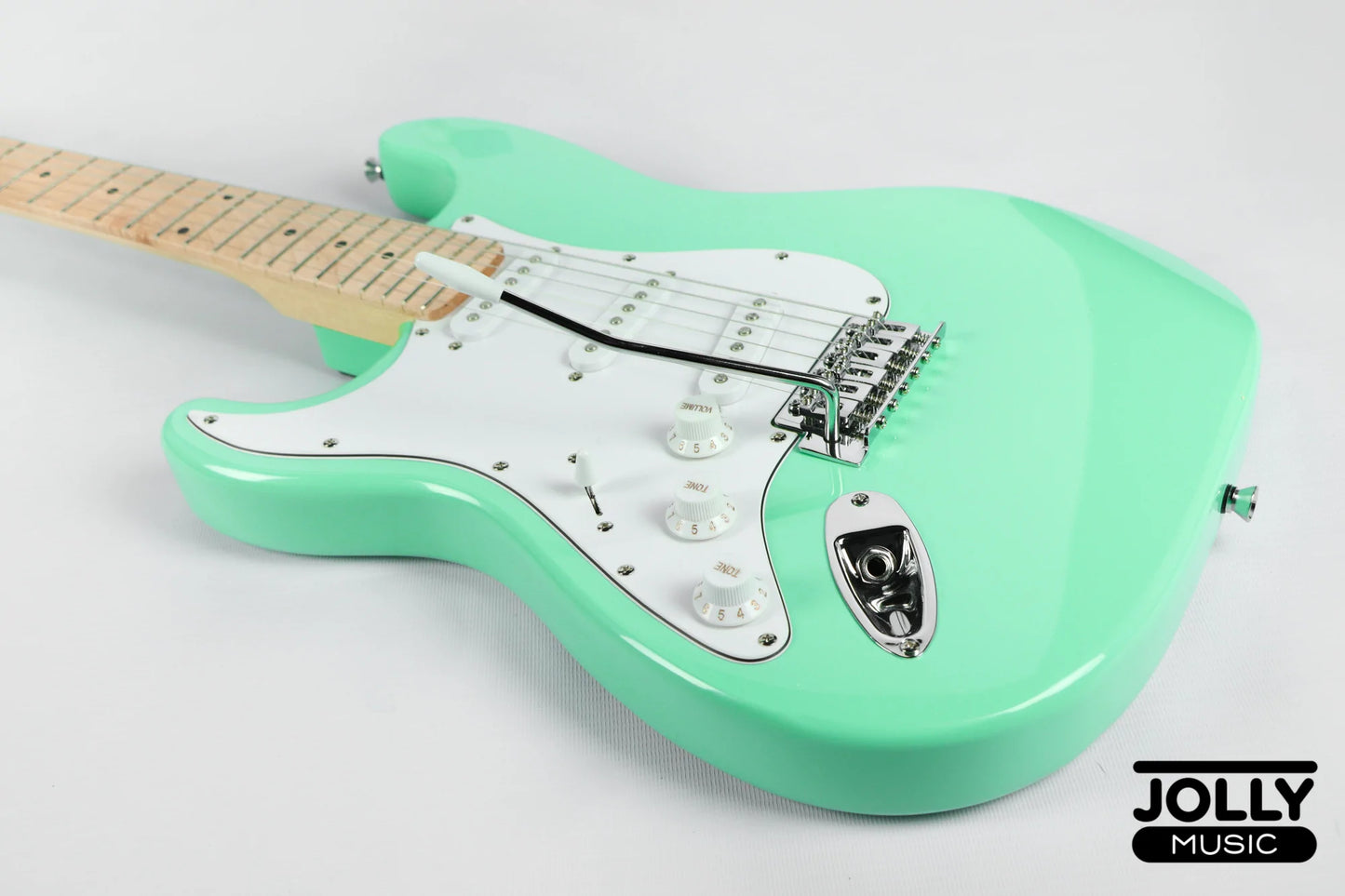 JCraft S-1 LEFT HAND Maple Neck S-Style Electric Guitar with Gigbag - Surf Green