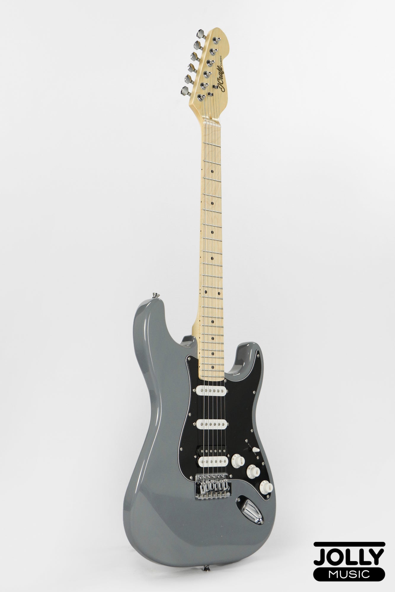 JCraft S-2H HSS Stratocaster Electric Guitar - Maple / Gray