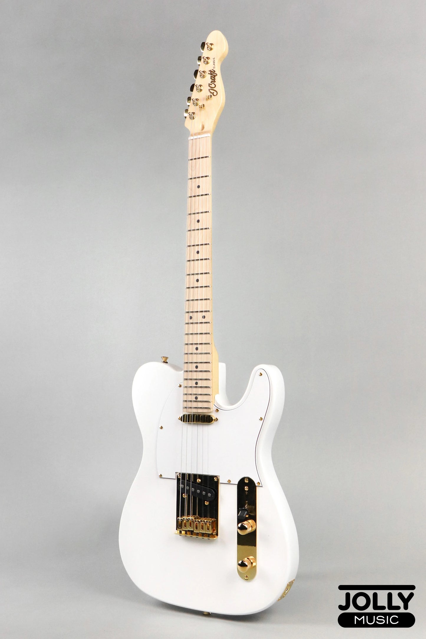 JCraft T-2 Ltd. T-Style Electric Guitar with Gigbag - White